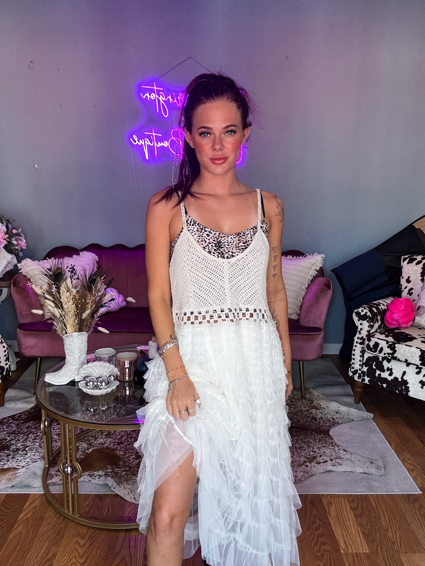 Grace’s Crochet Ruffle Dress