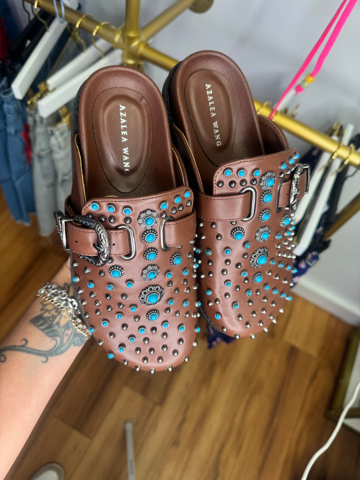 Western Turquoise Sandals