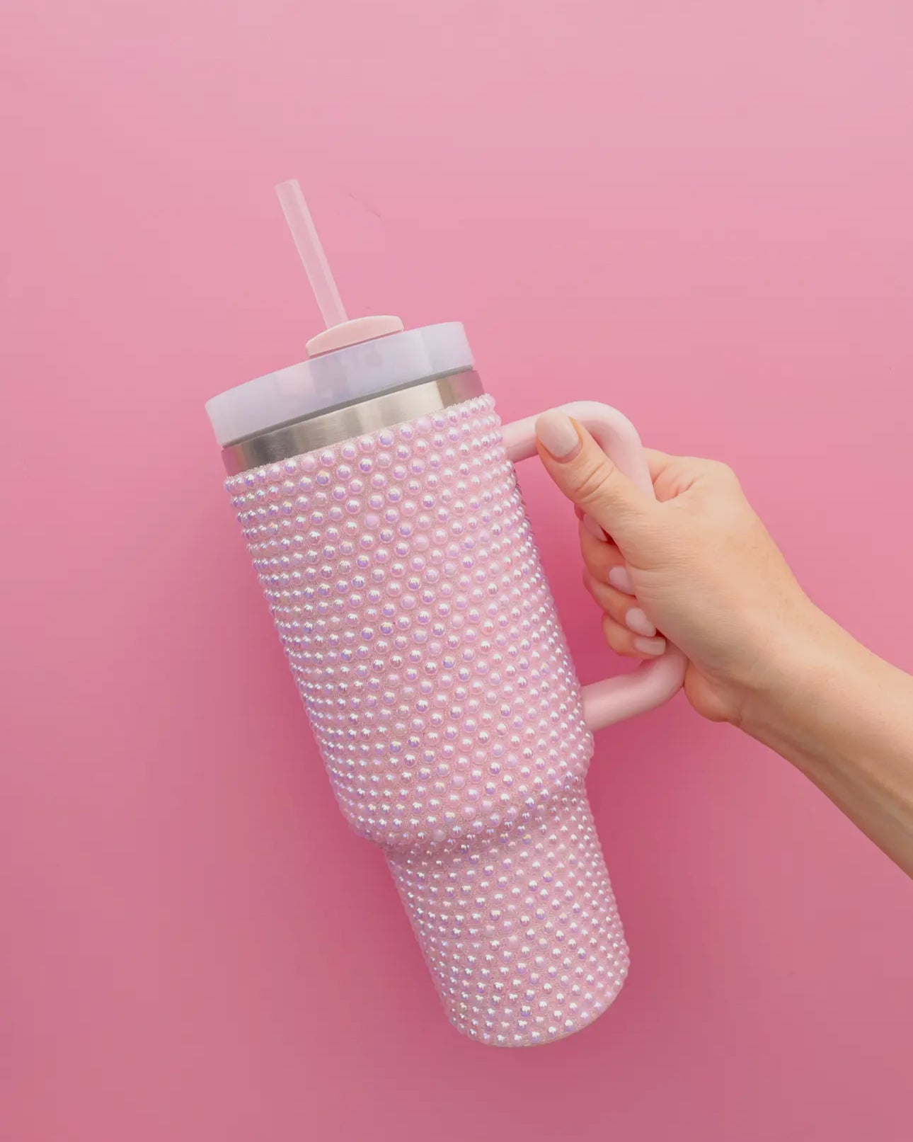 40oz Pearl Tumbler’s (Cream + Pink)