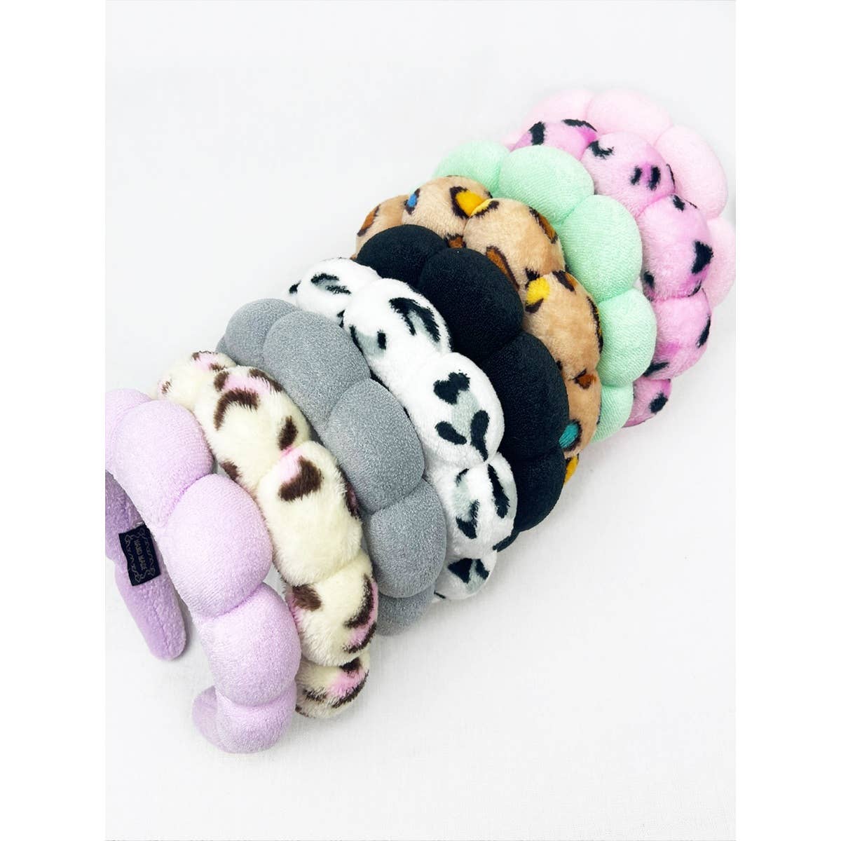 Leopard and Solid Mix of Spa Headband