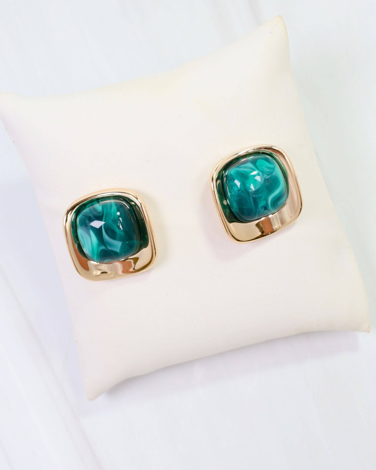 Waterbury Stud Earring Green
