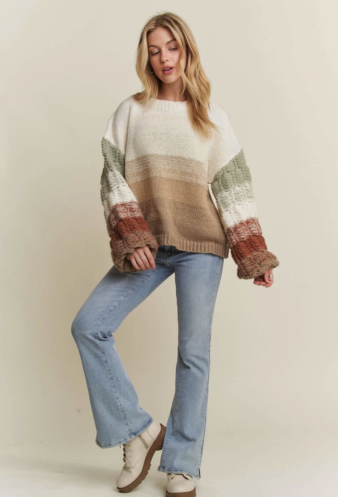 Bubble Sleeve Sweater