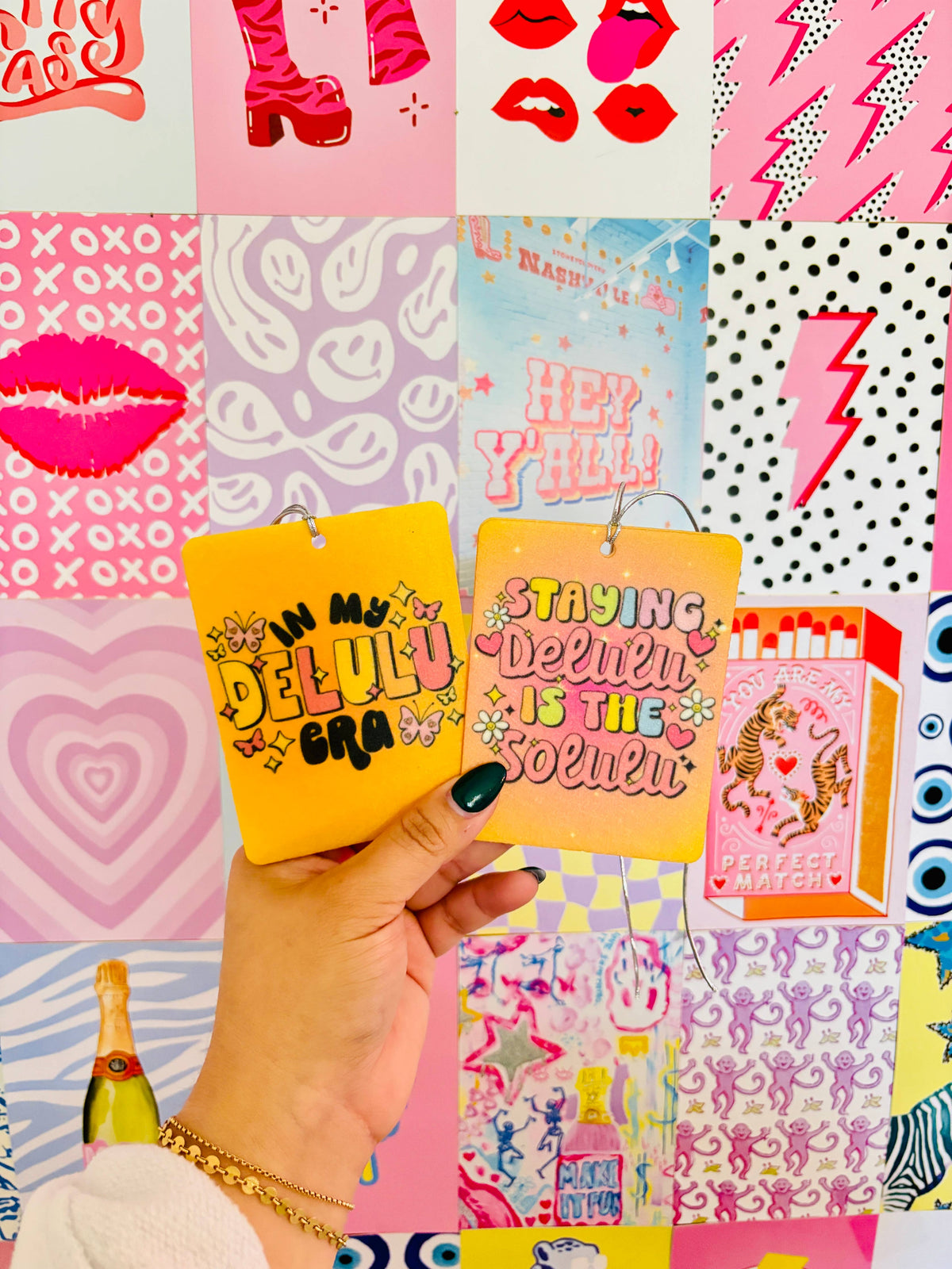 Girly Preppy Felt Freshies Boutique Freshie Air Freshener