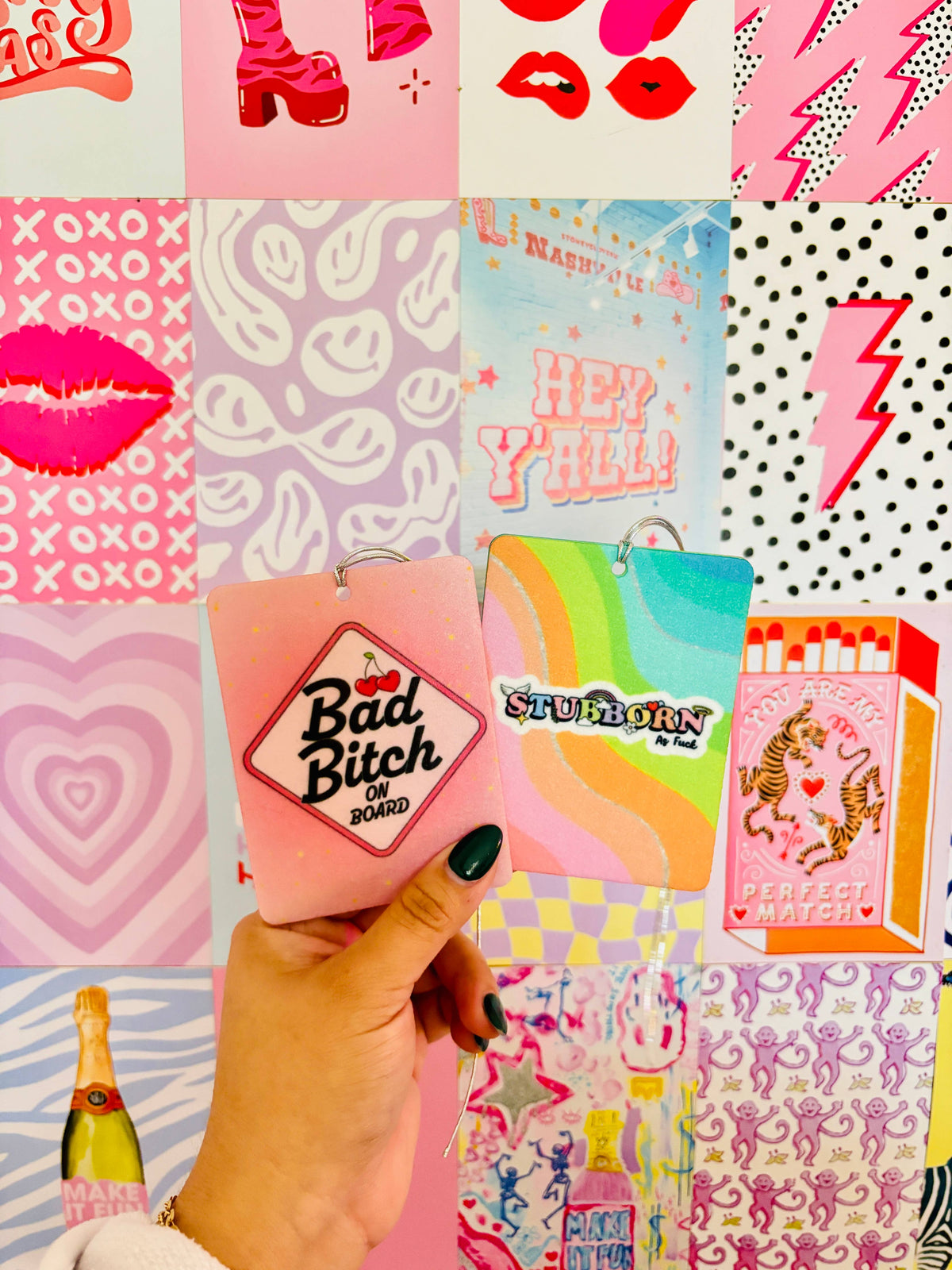 Girly Preppy Felt Freshies Boutique Freshie Air Freshener