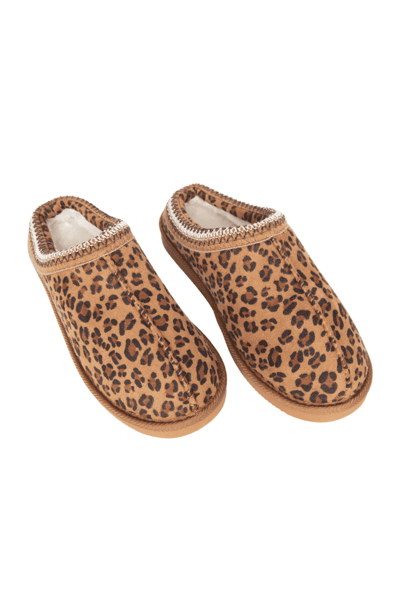 Leopard Print Embroidered Cute Slippers