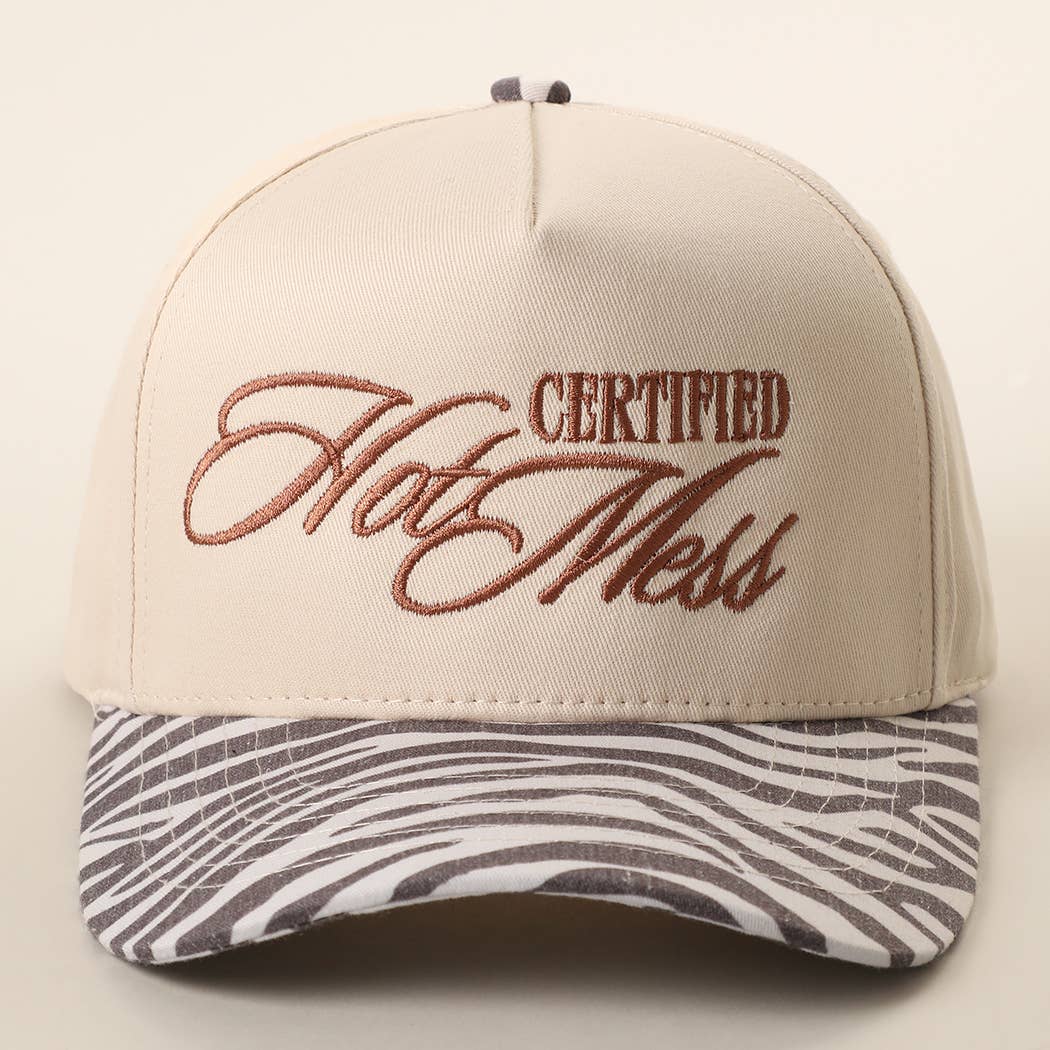 CERTIFIED HOT MESS Camo & Animal Print Trucker Hat