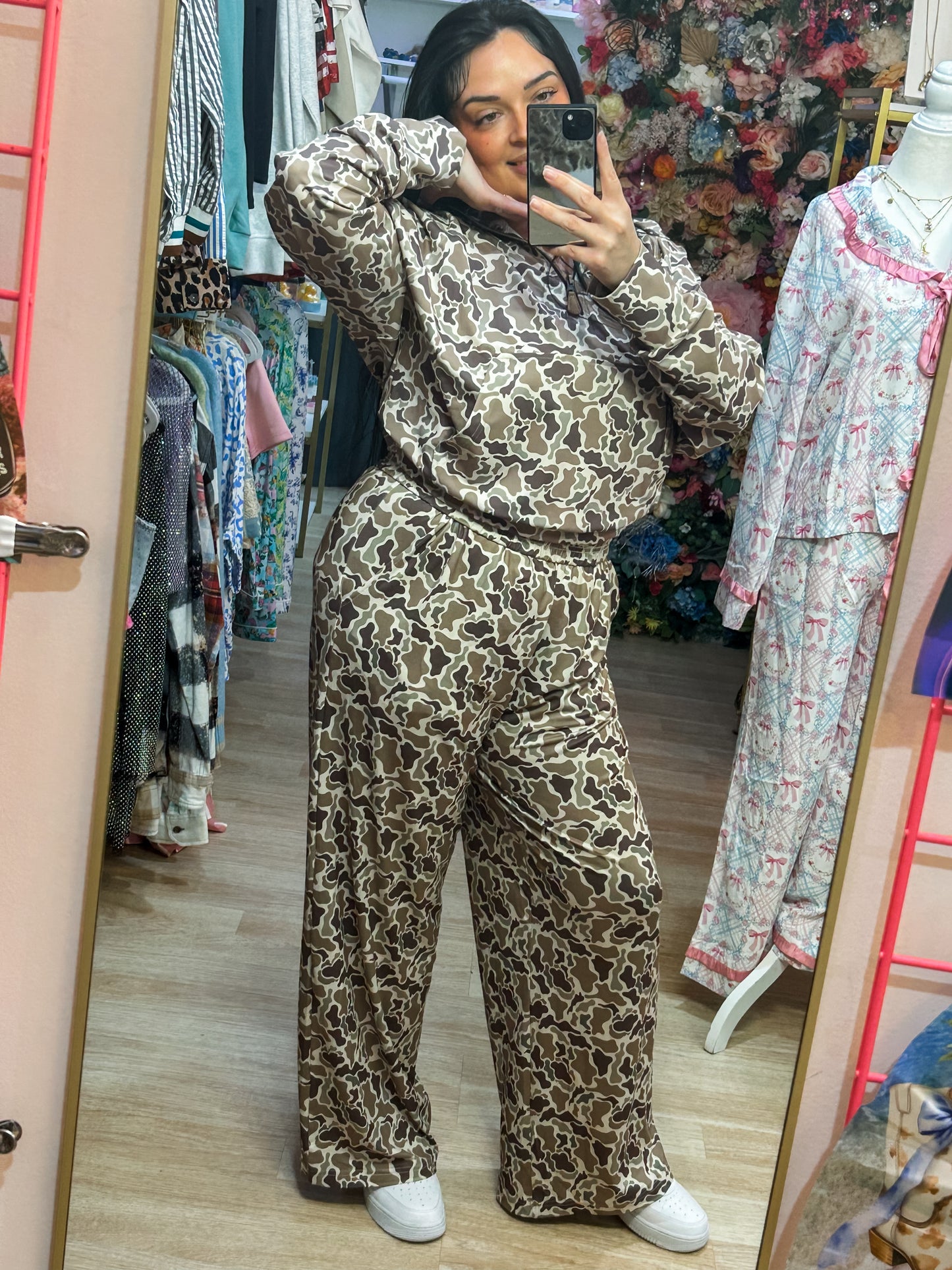 Duck Camo Half Zip Hoodie