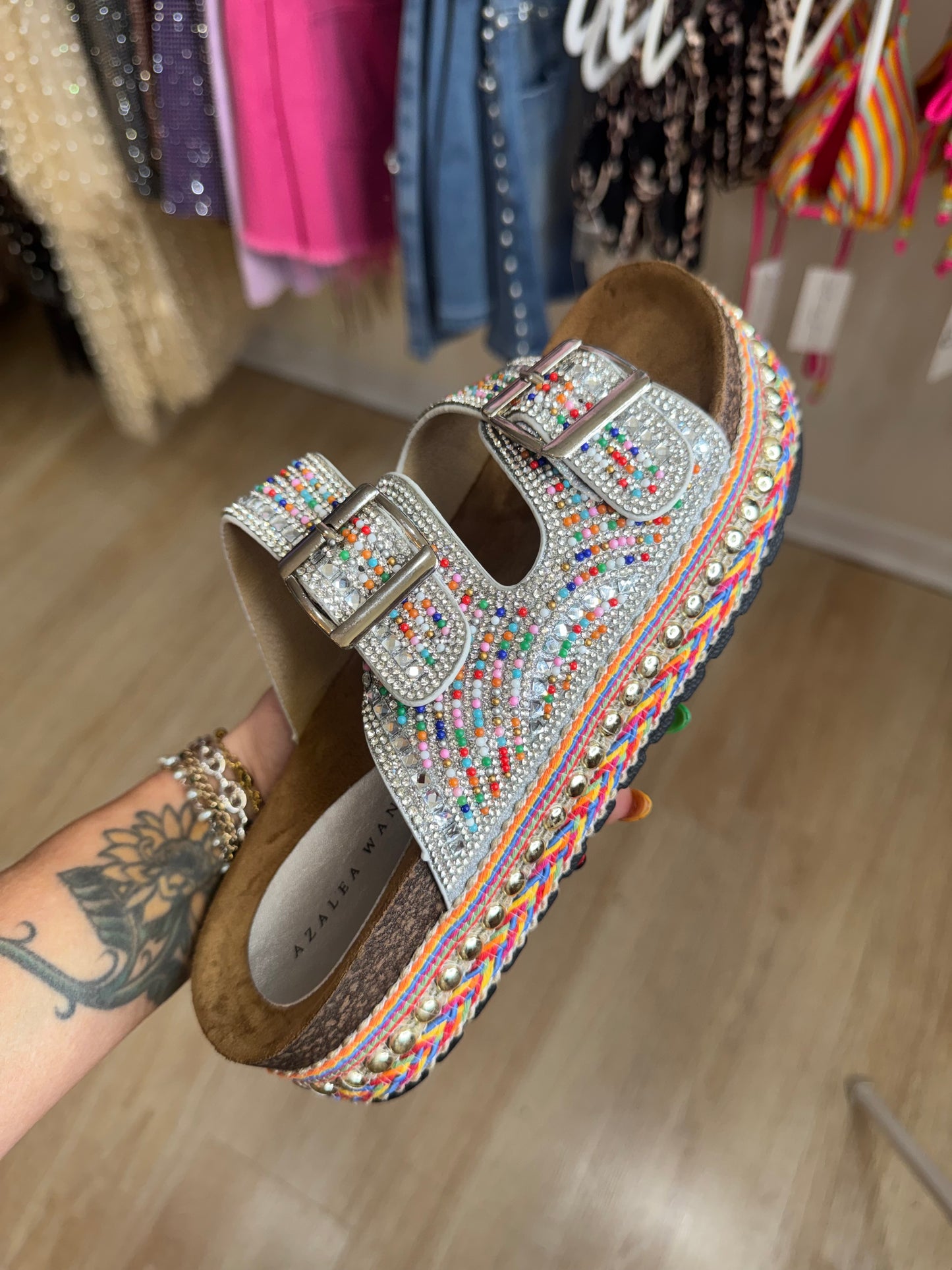 Azalea Wang Stoned Summer Sandals