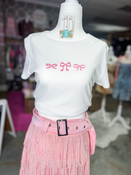 Pretty Bow Crop Tee