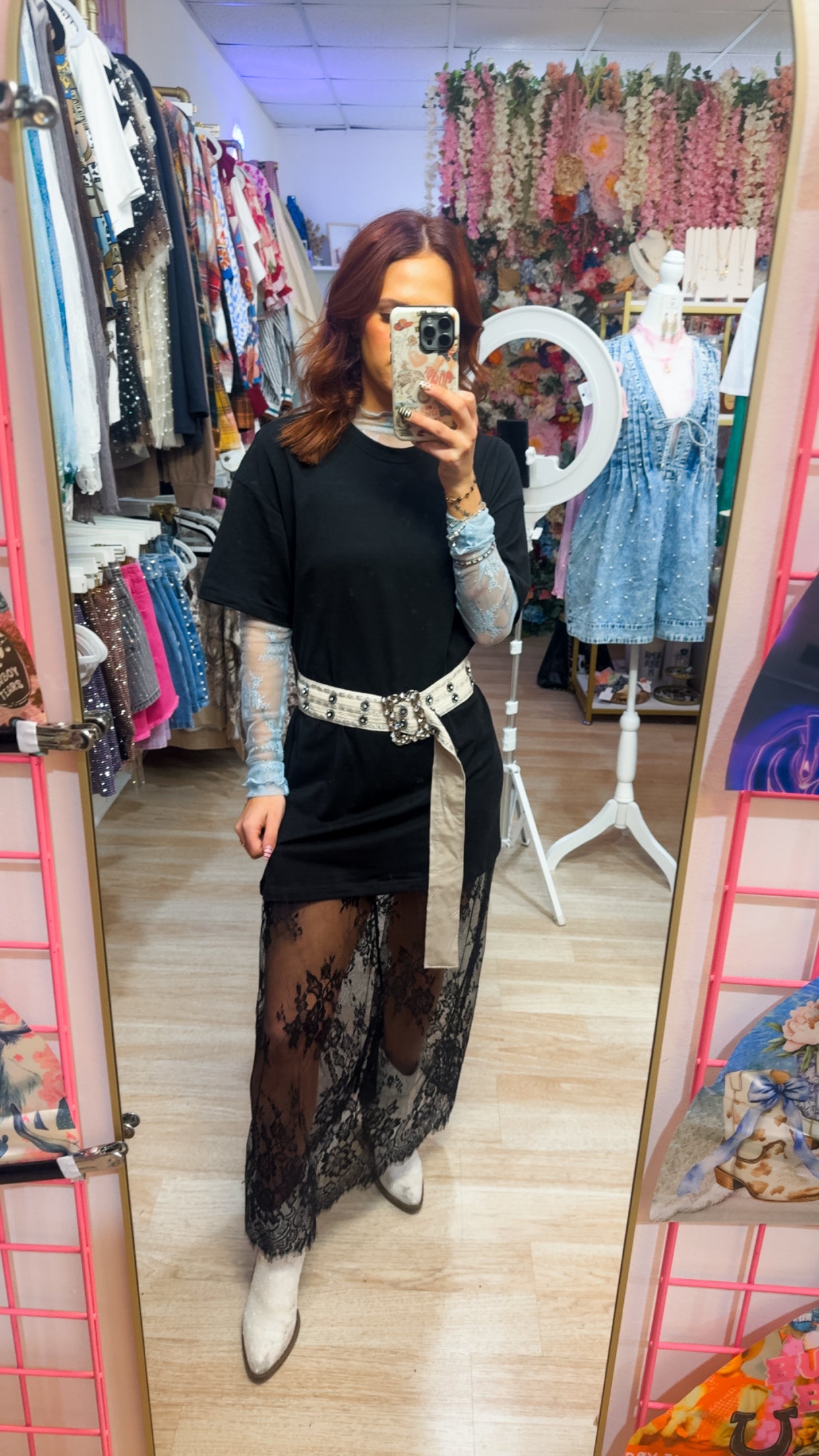 Lace Short Sleeve Maxi Dress | S-XL