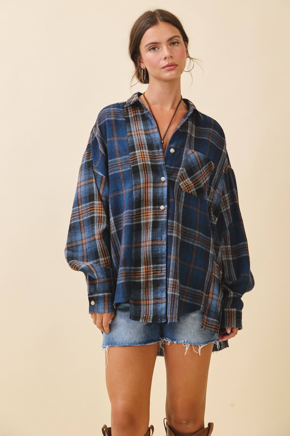 8376EN Kambrie Plaid Flannel Shirt 1