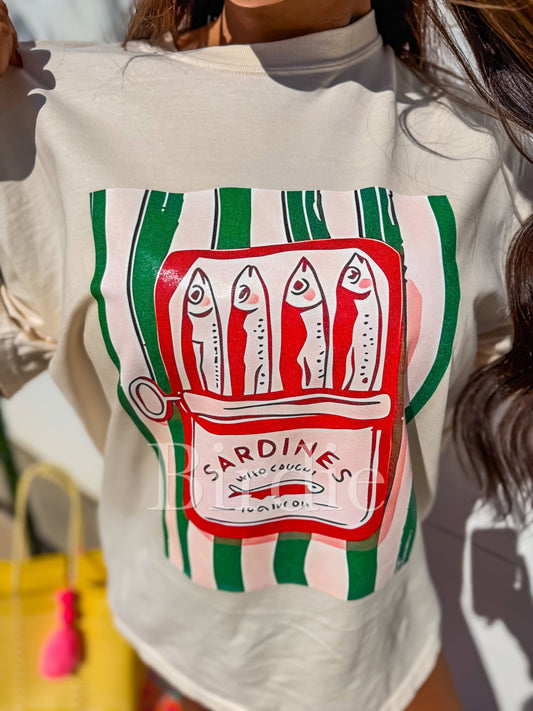 Sardines Graphic Tee on Ivory