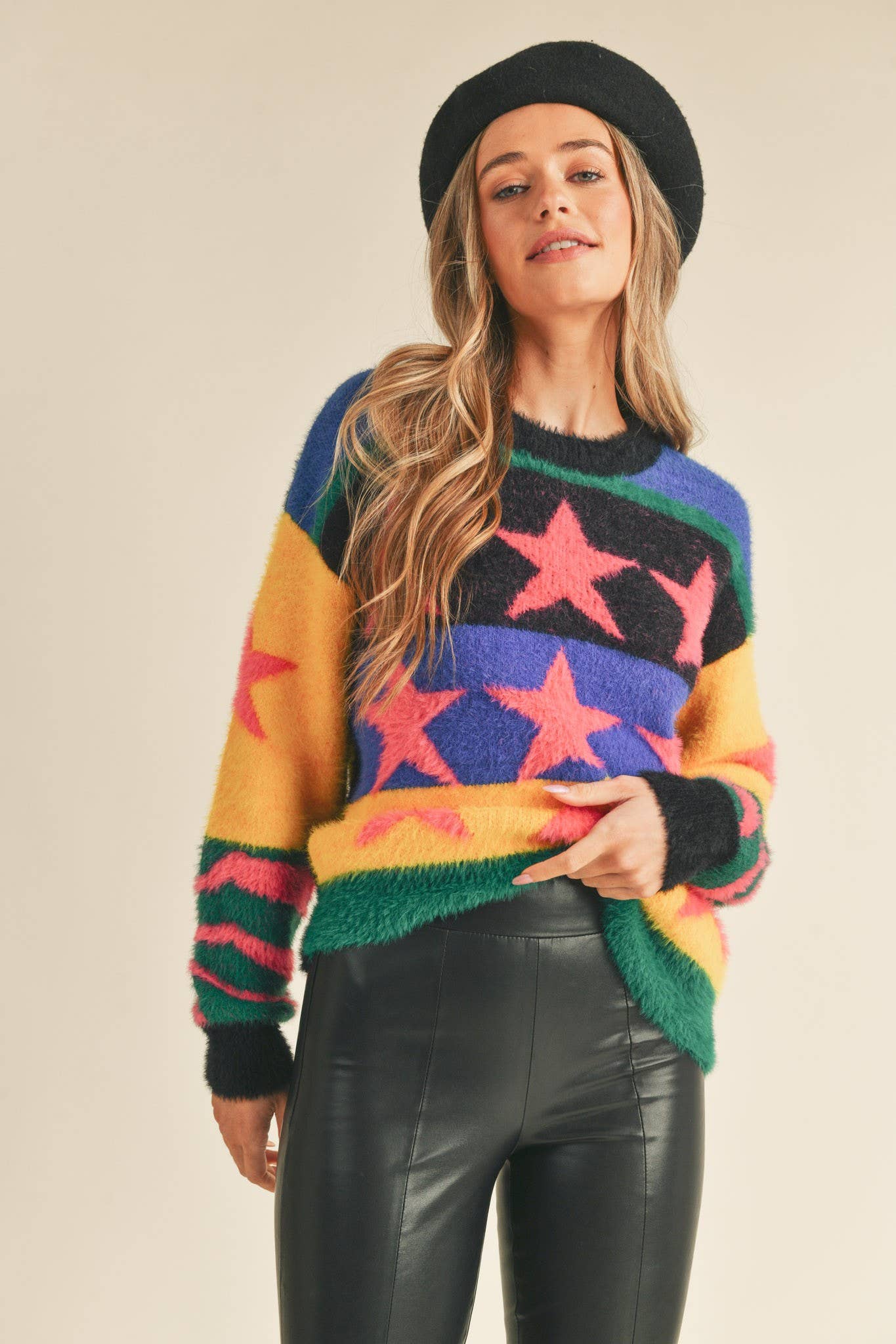 Fuzzy Fun Star Sweater