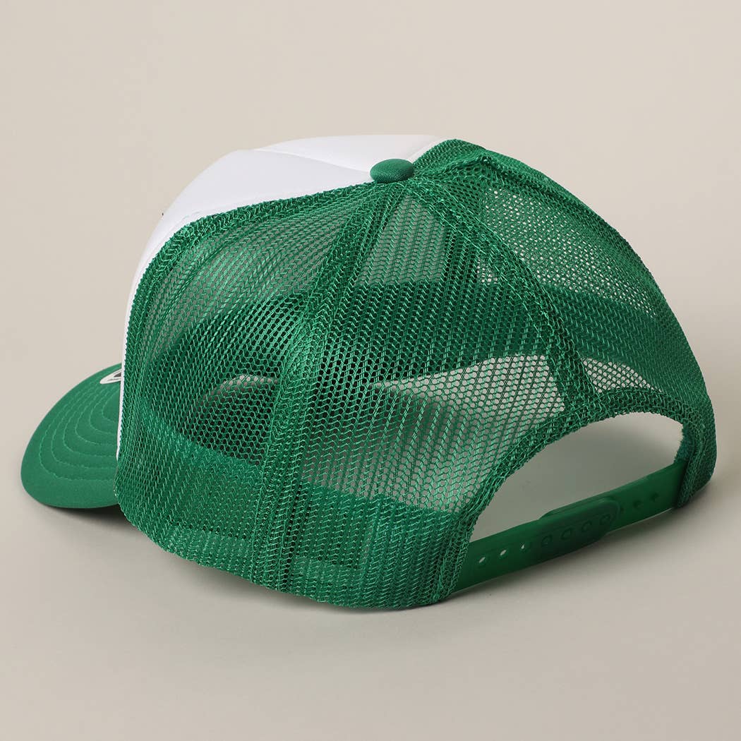 Two-Tone Mesh Back High Crown Foam Trucker Hat
