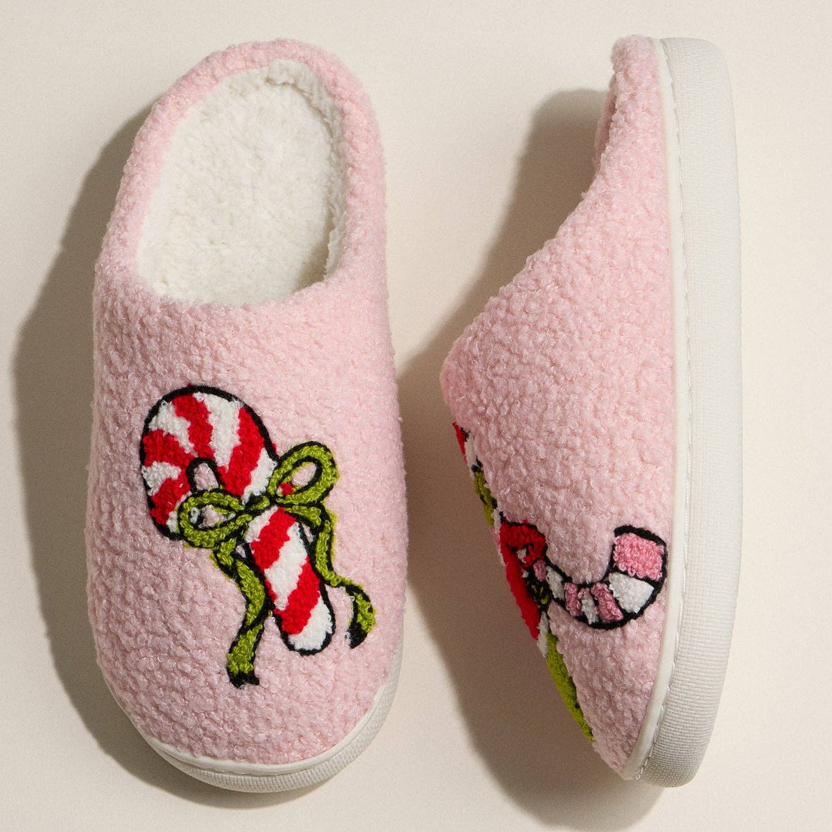 Sherpa Green Monster Christmas Slippers | Cozy Holiday House Shoes