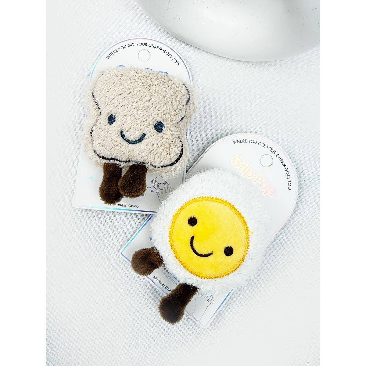 Fluffy Bear Design Mobile Phone Grip Holder