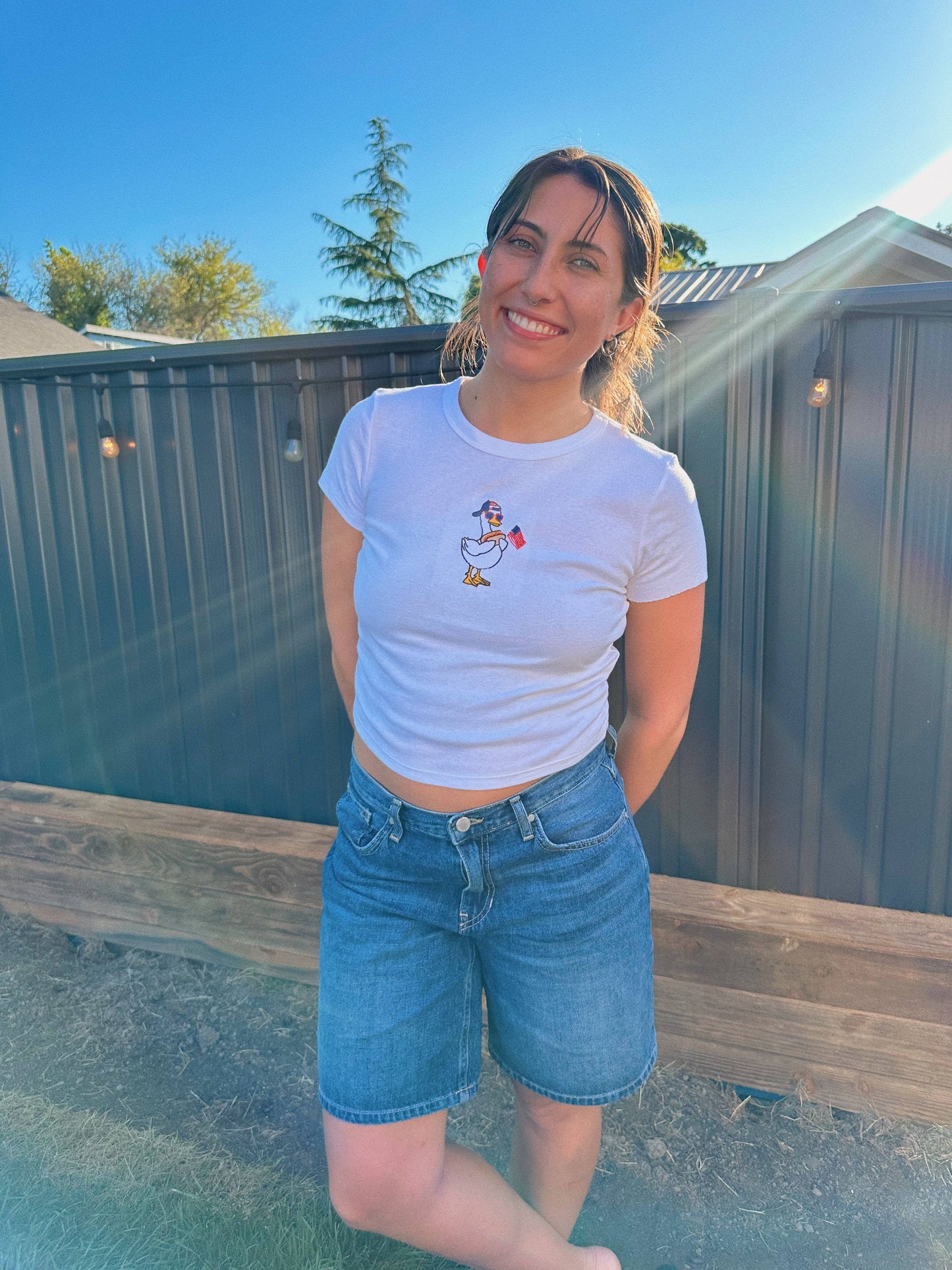 USA Silly Goose Top: embroidery