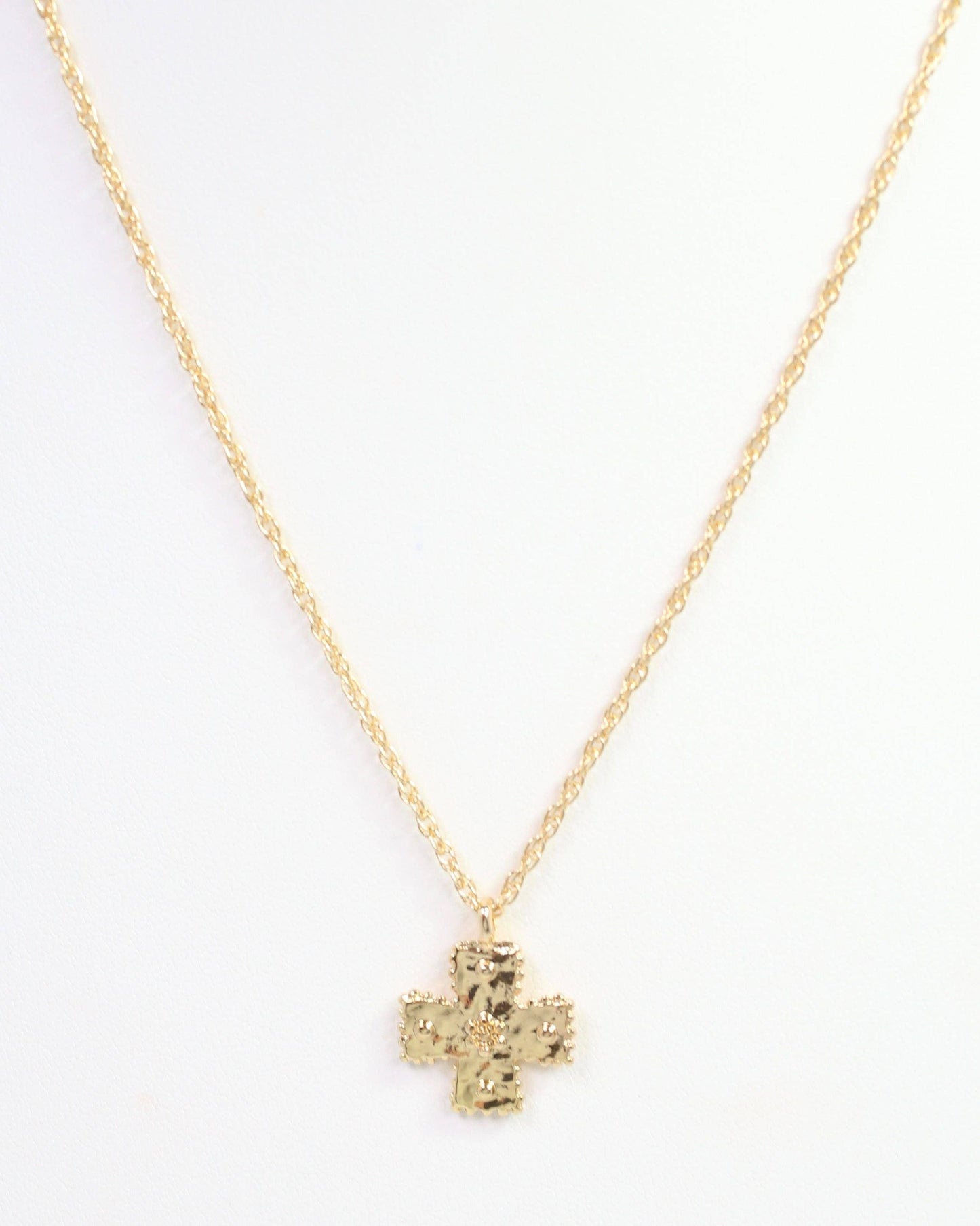 Rexburg Cross Necklace Gold