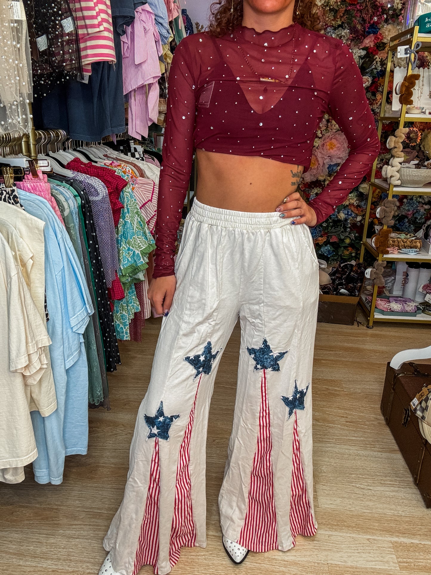 Americana Mineral Washed Fun Flare Pants