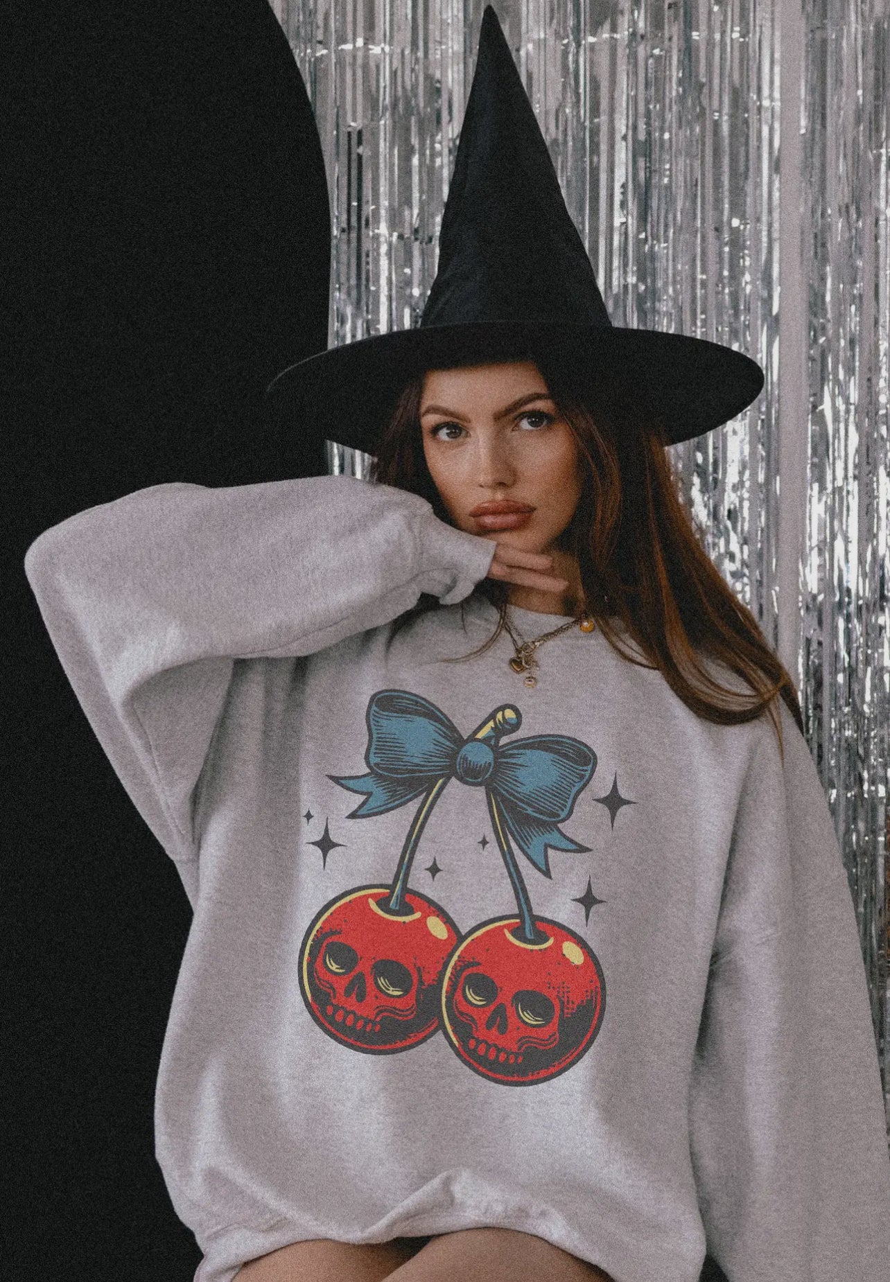 Cherry Skull Babe Sweatshirt