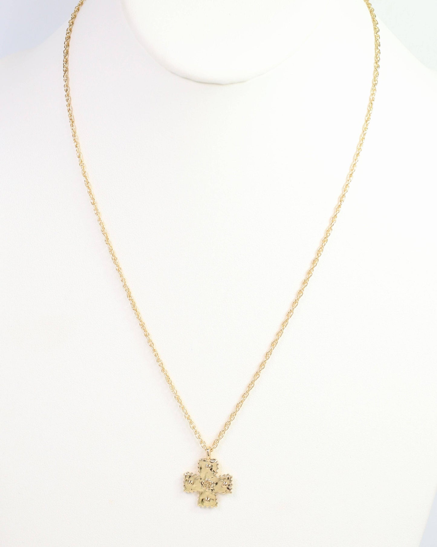 Rexburg Cross Necklace Gold