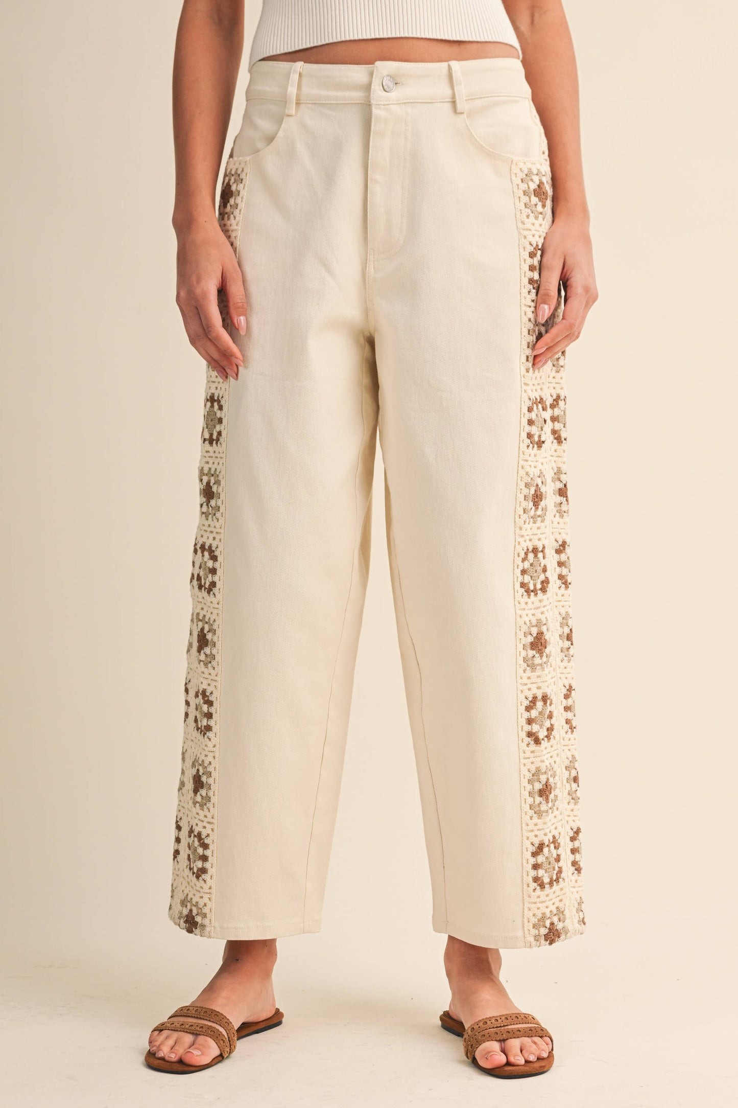 Vintage Crochet Wide Leg Pants