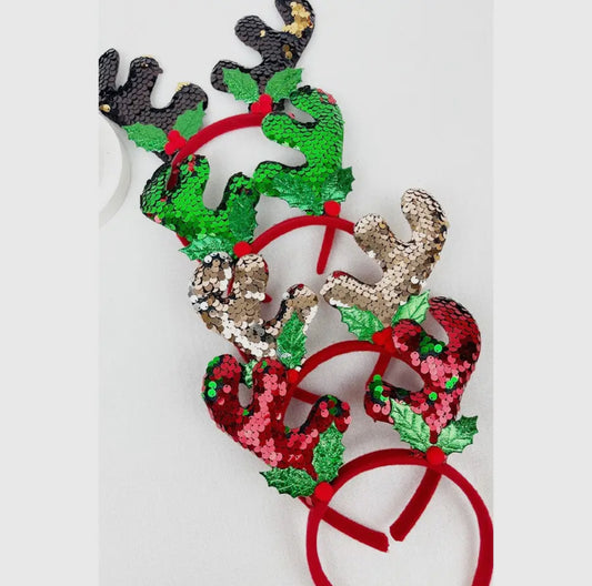 Sequin Rudolph Headband