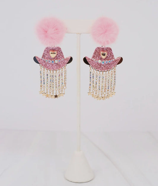 Puff Cowgirl Earrings