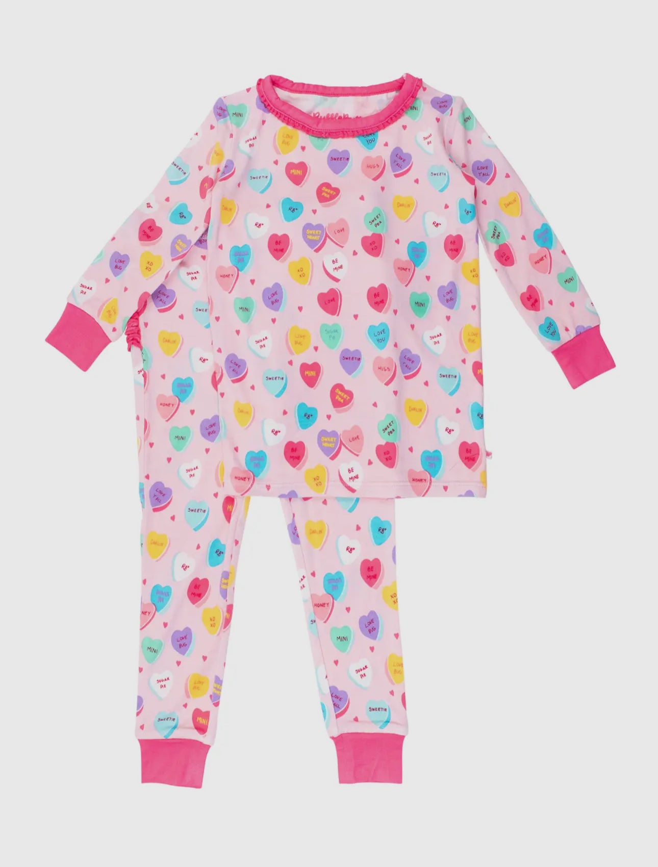 Toddler Girl Valentines Bamboo Set