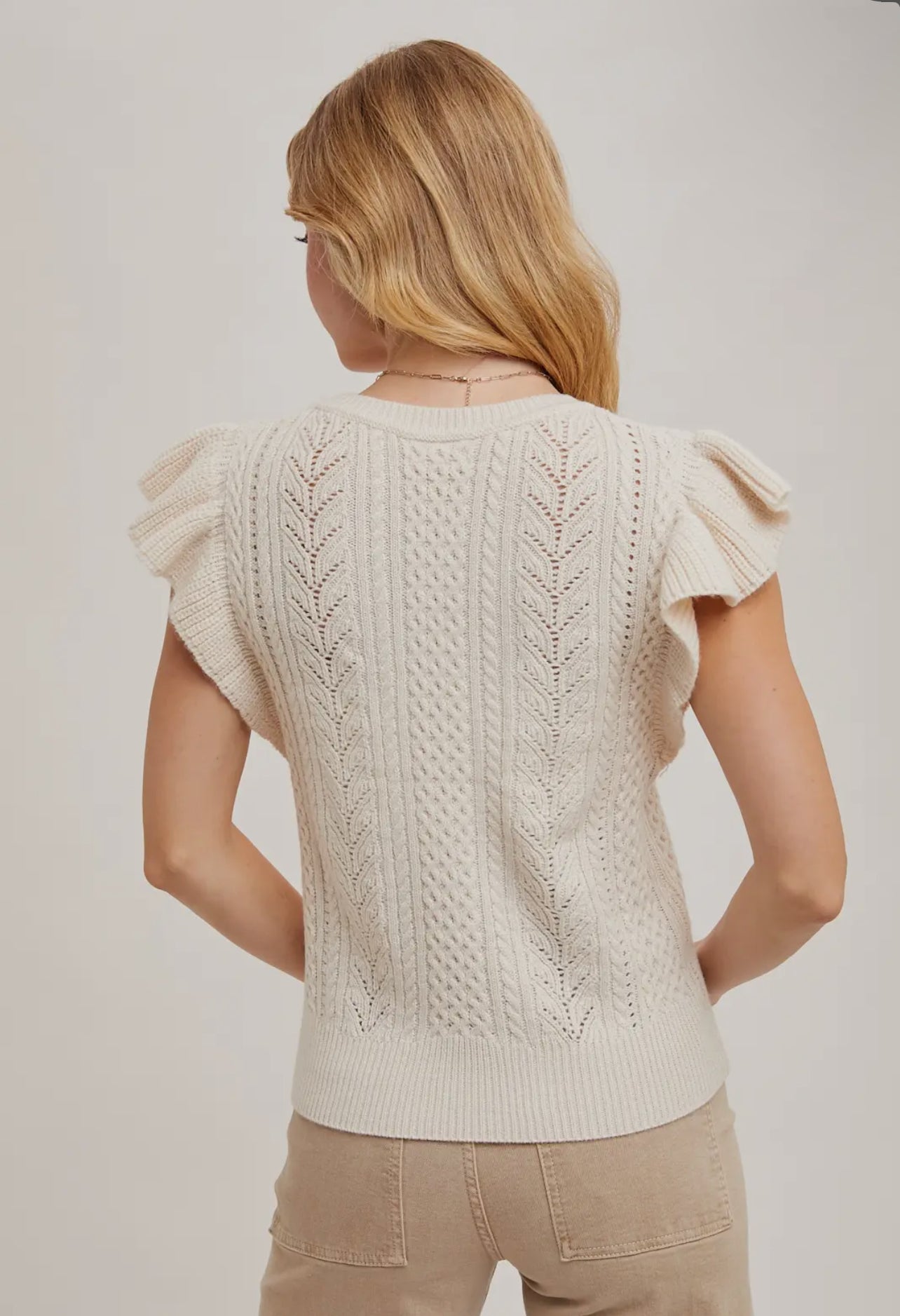 Cutest Crochet Ruffle Top