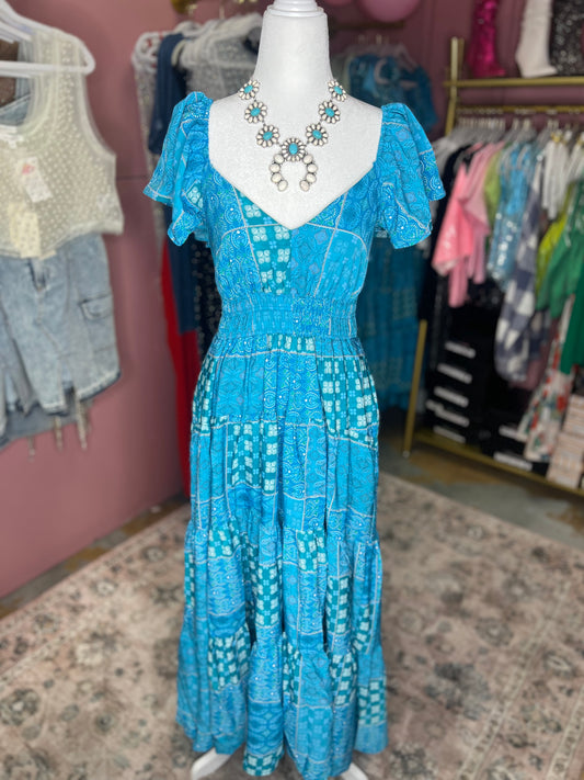 Summer Blues Maxi Dress