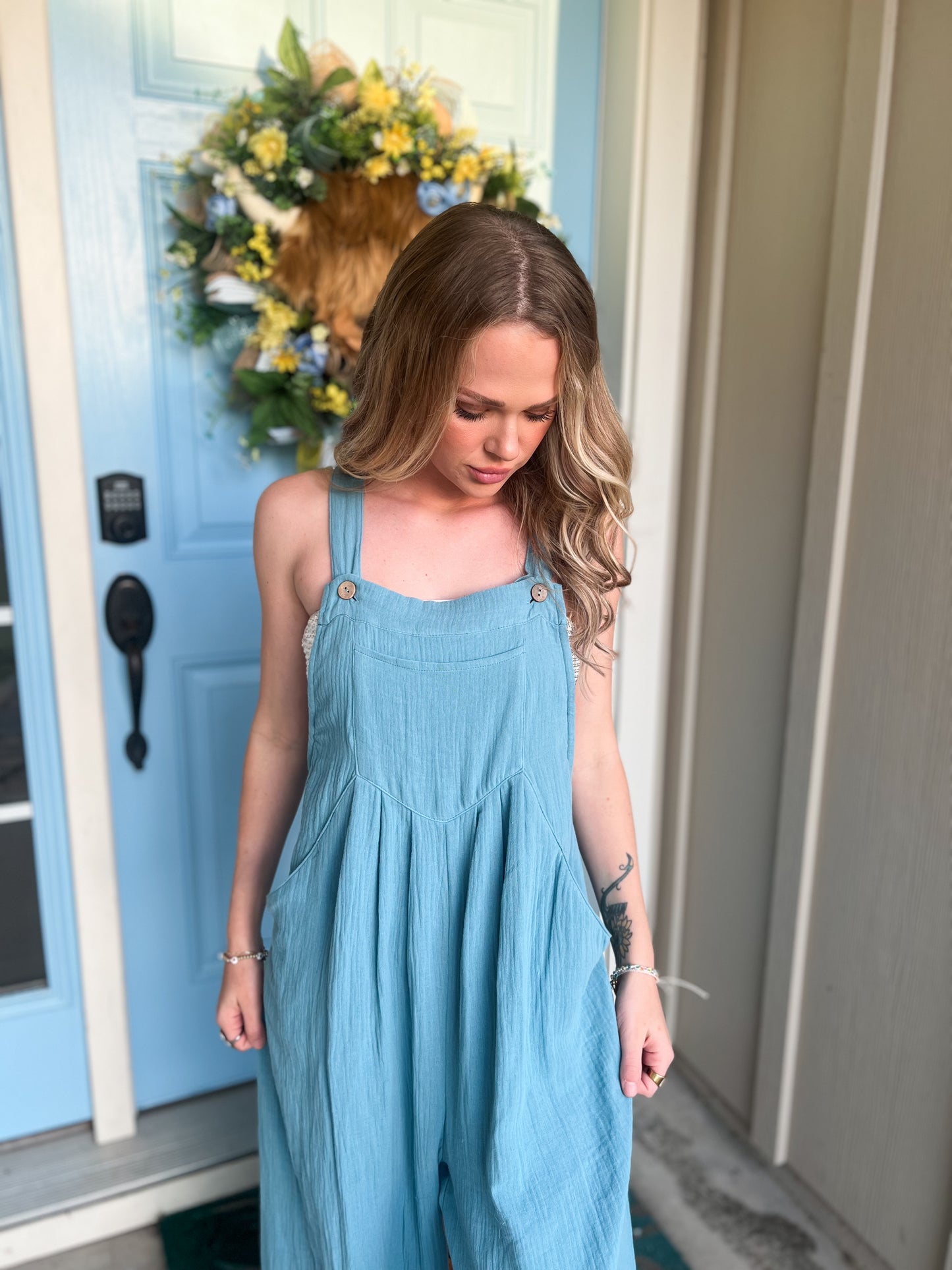 Blue Dreamy Overall Jumpsuit