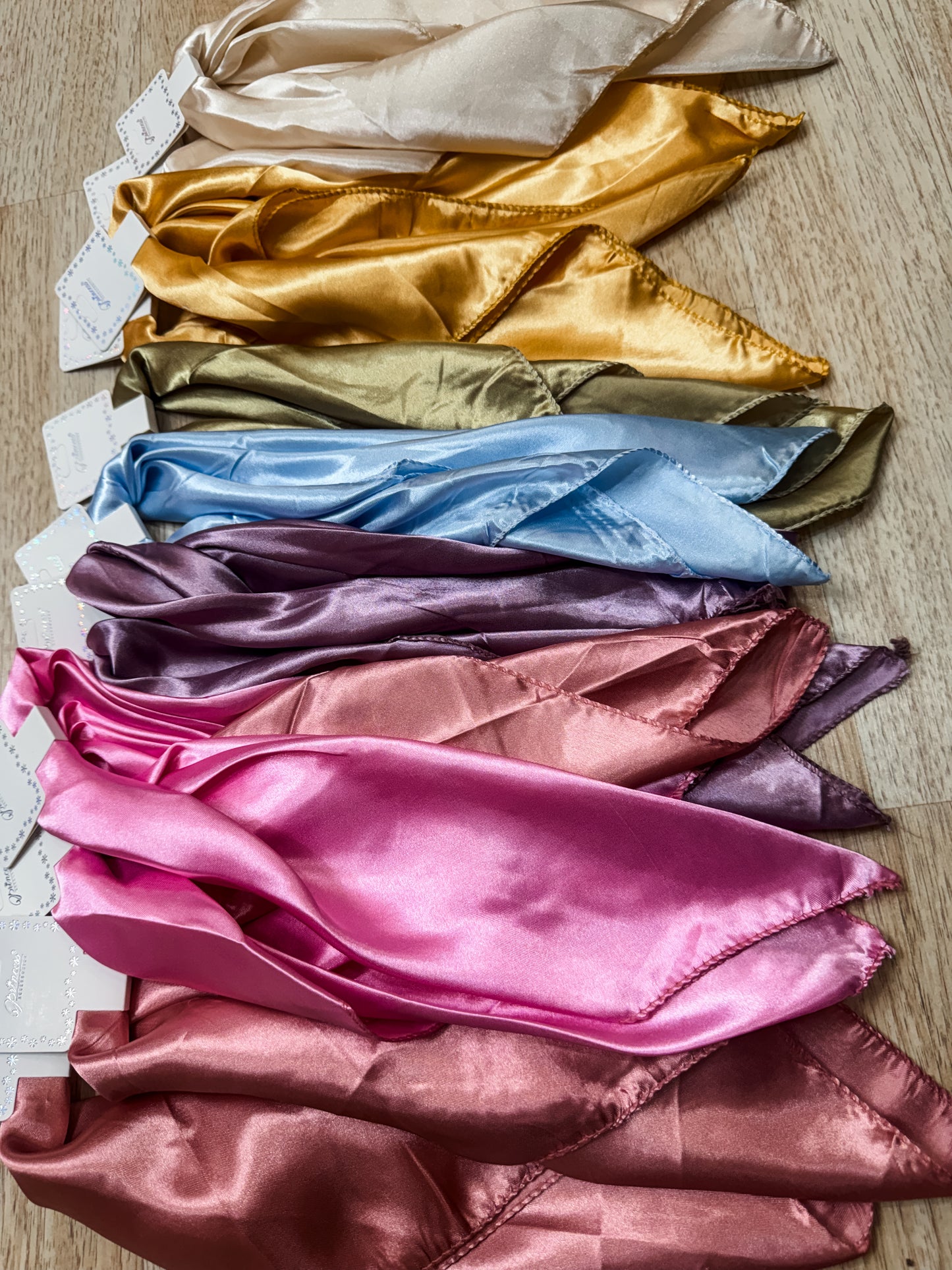 Multiuse Soft Tone Solid Satin Scarf