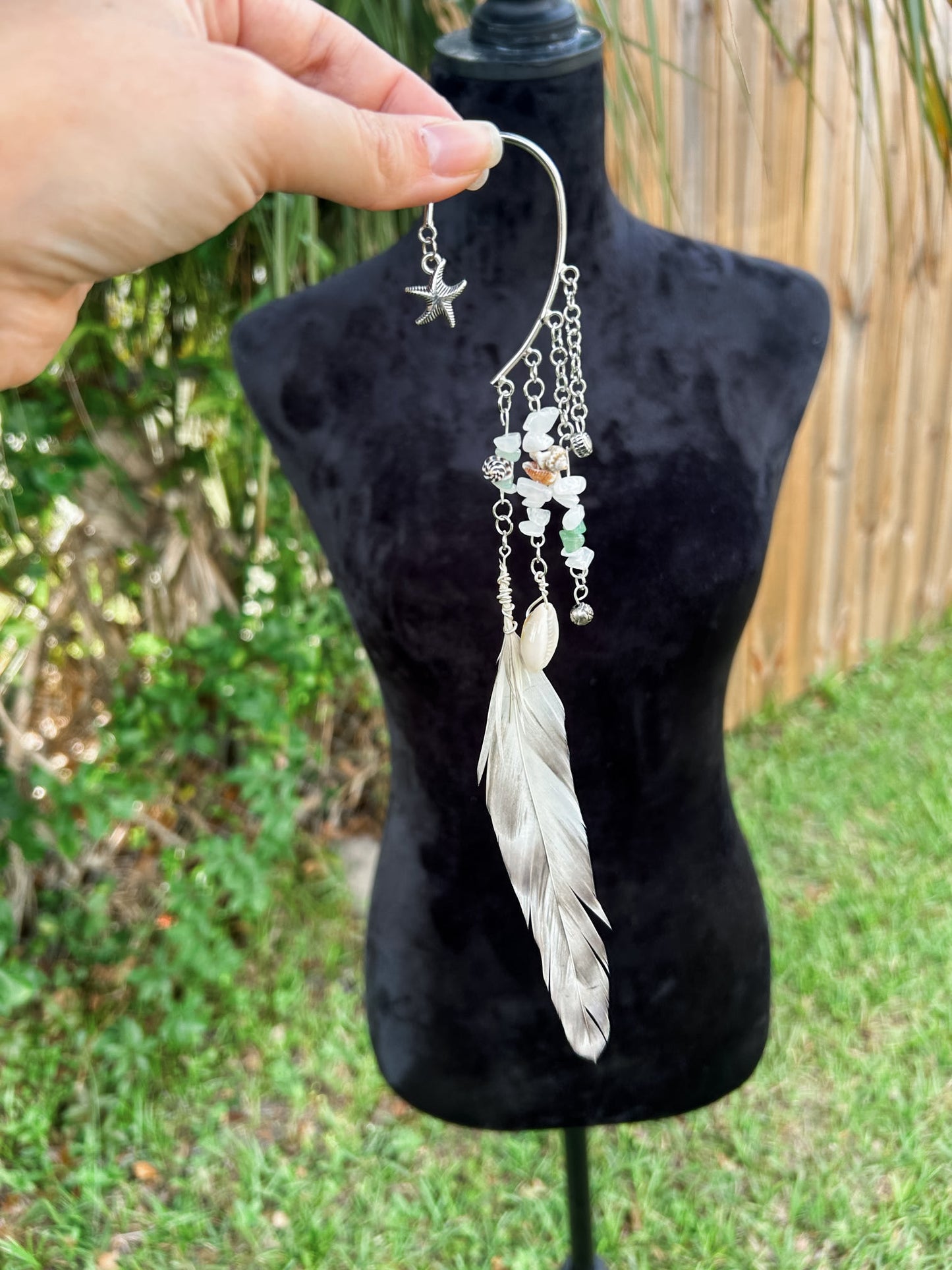 Feathers & Charms Ear Cuffs