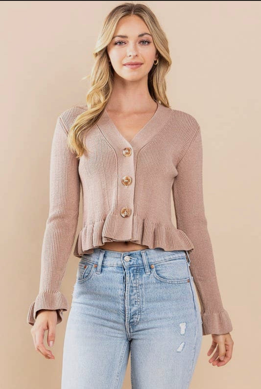 Ruffle Knit Top