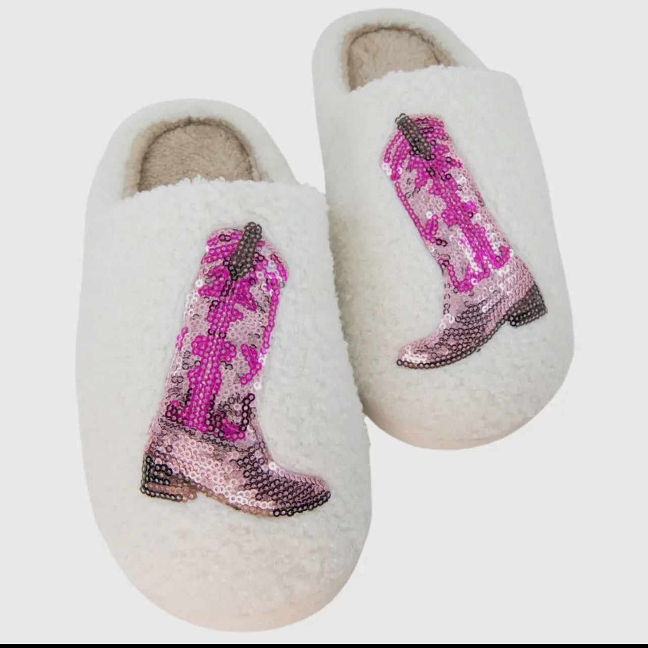 Sequin Boot Slippers