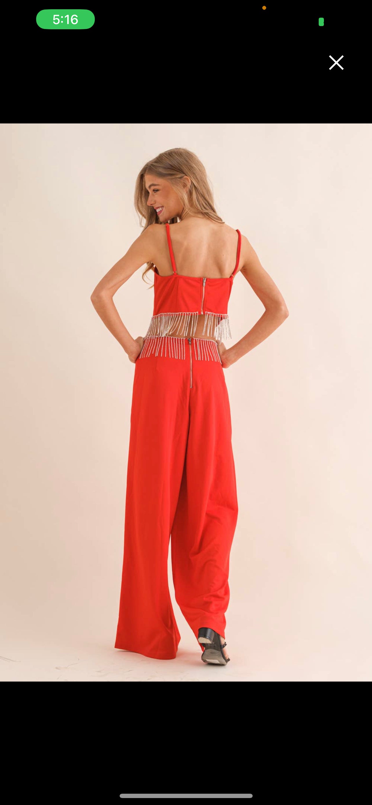 Red Rhinestone Jumpsuit