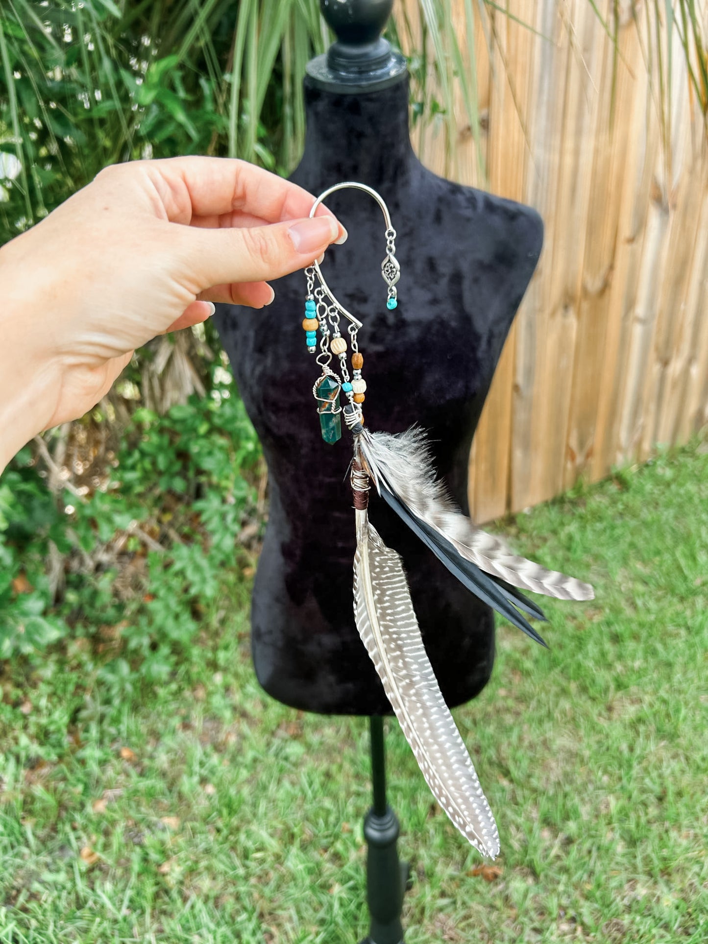 Feathers & Charms Ear Cuffs