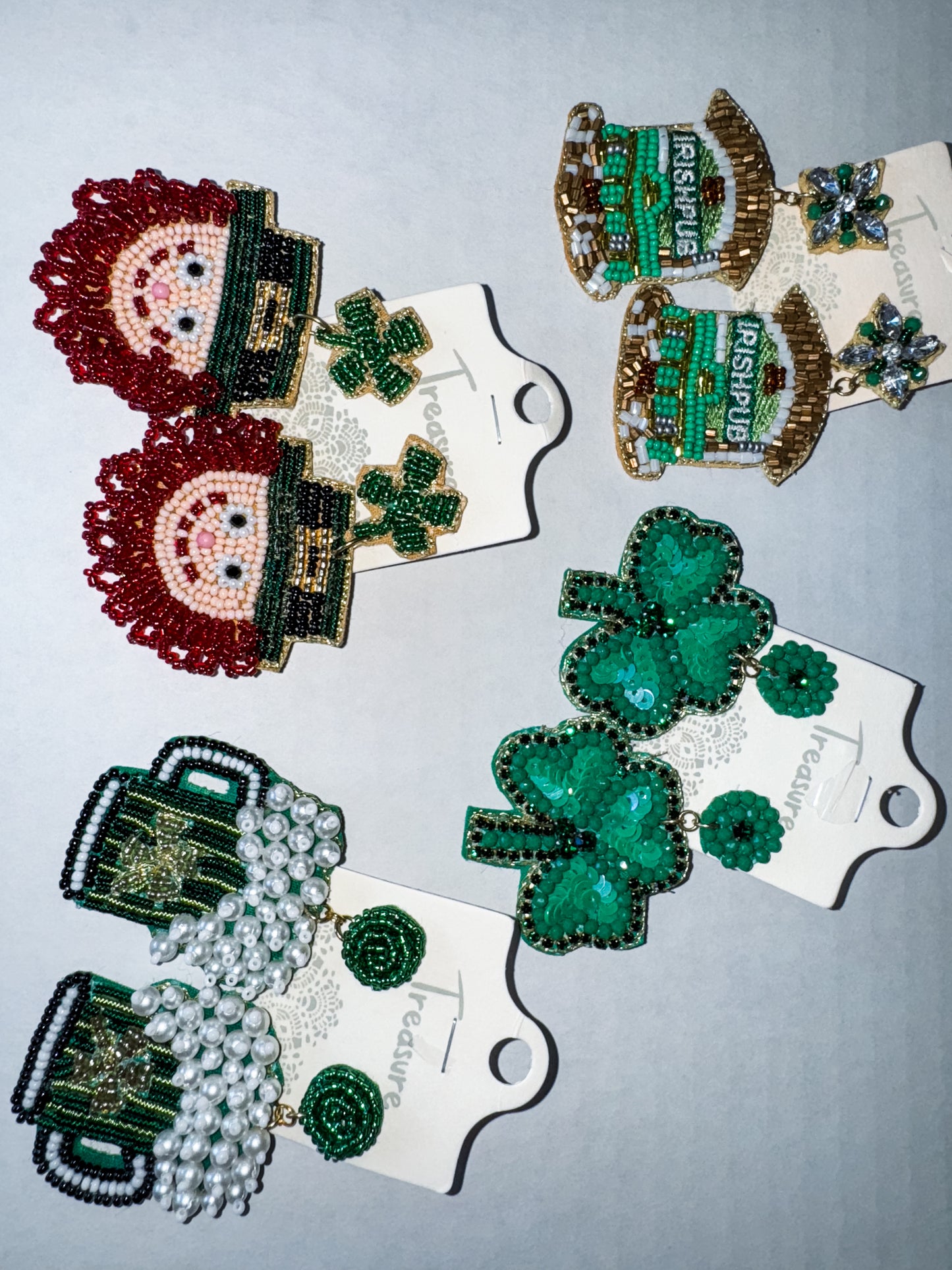 St Patty’s Beaded Earrings