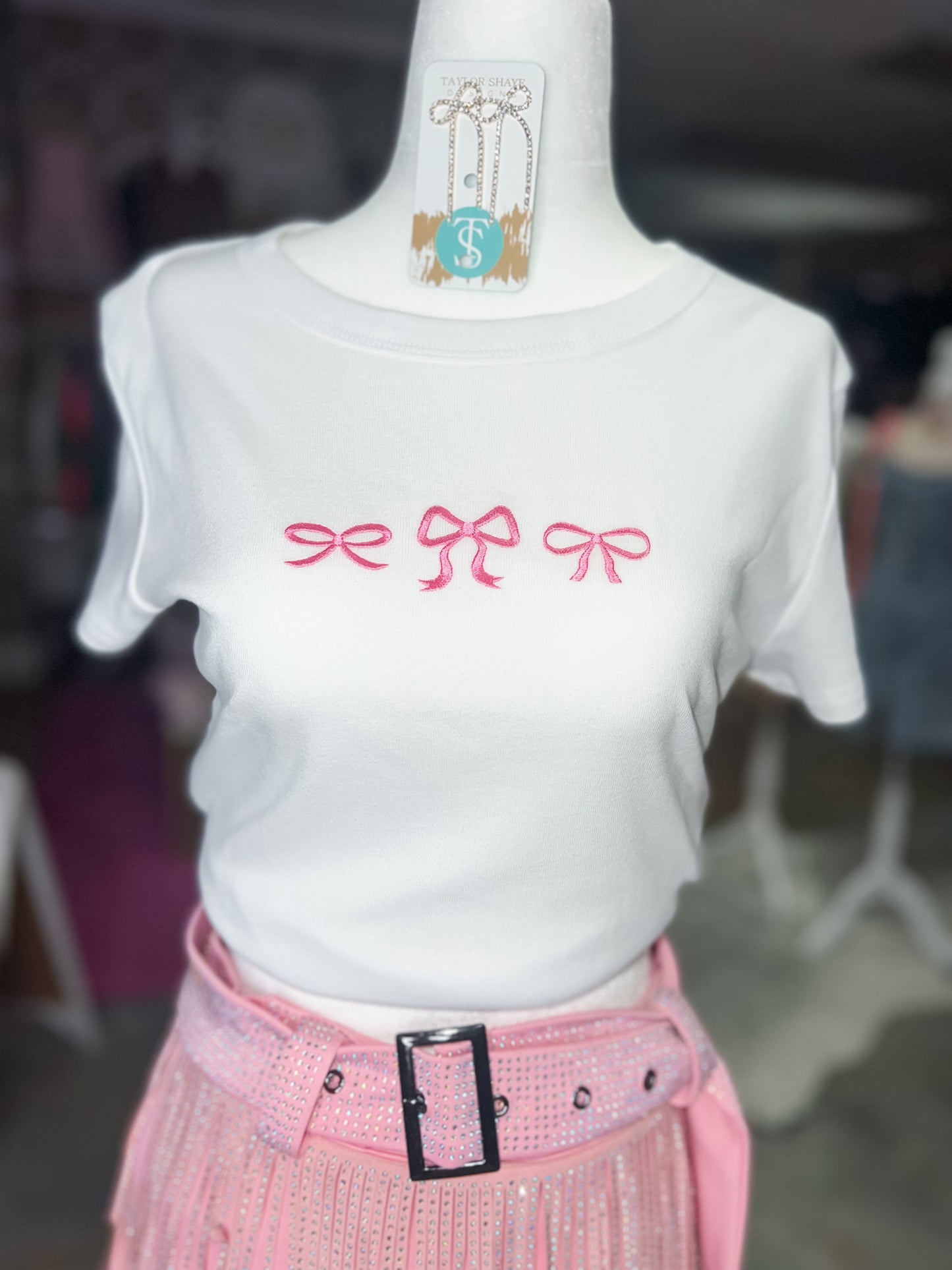 Pretty Bow Crop Tee