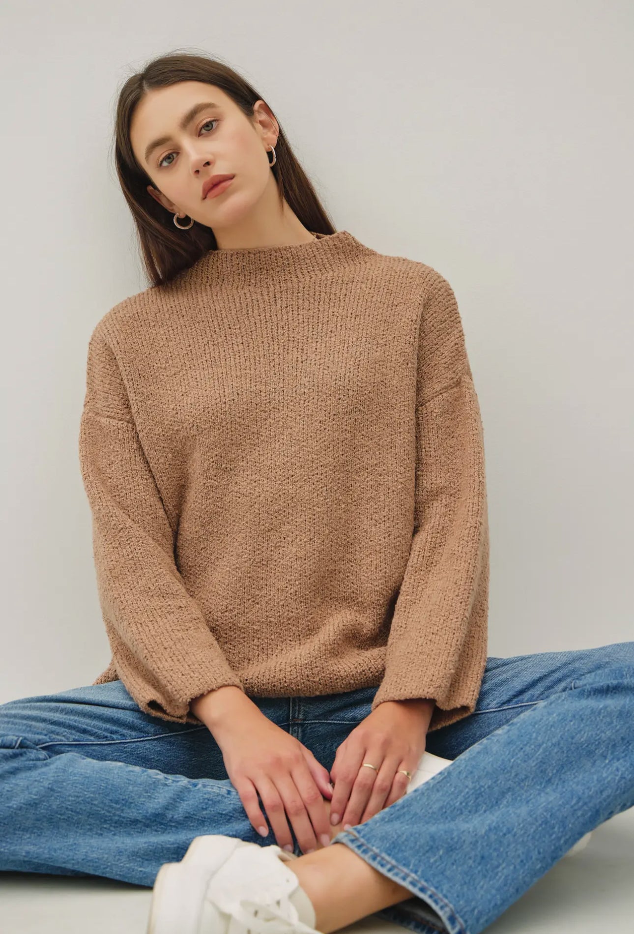 Textured Brown Sweater