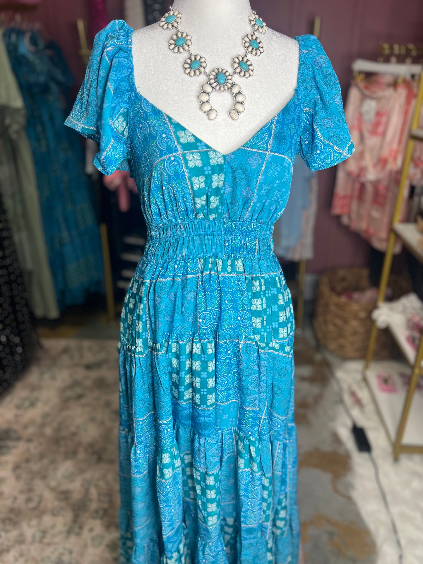 Summer Blues Maxi Dress