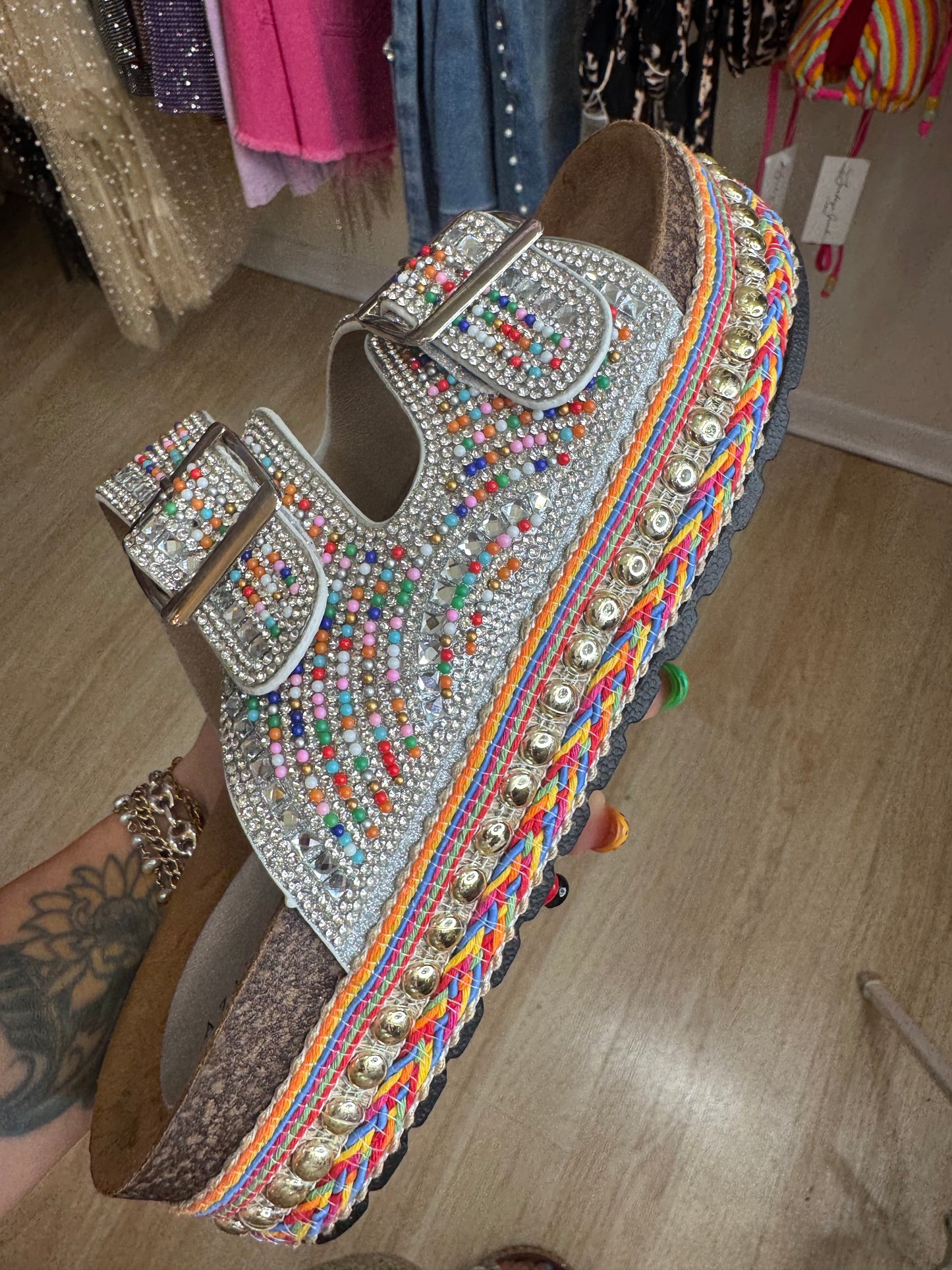 Azalea Wang Stoned Summer Sandals