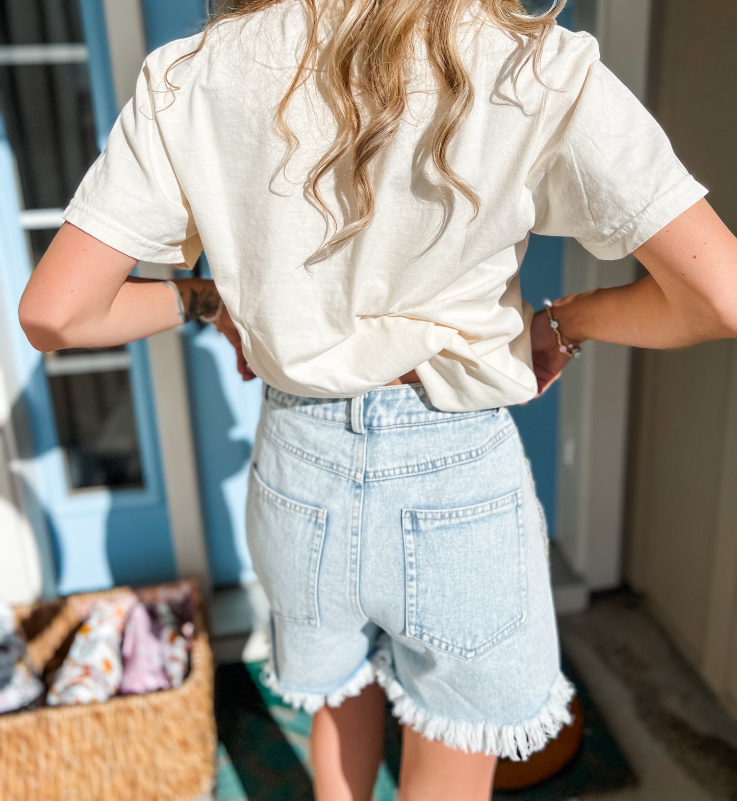 Rhinestone Fringe Shorts