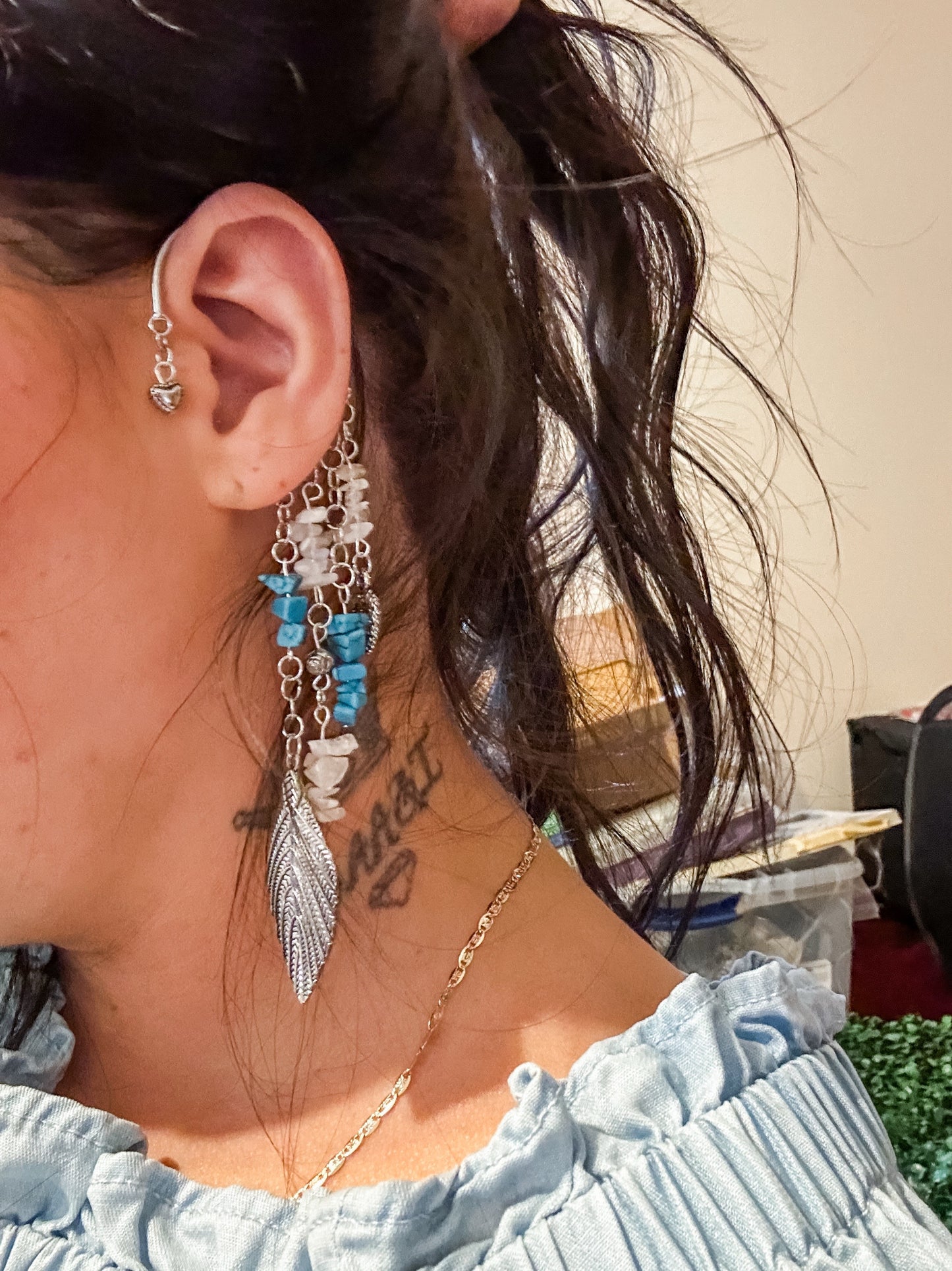 Feathers & Charms Ear Cuffs