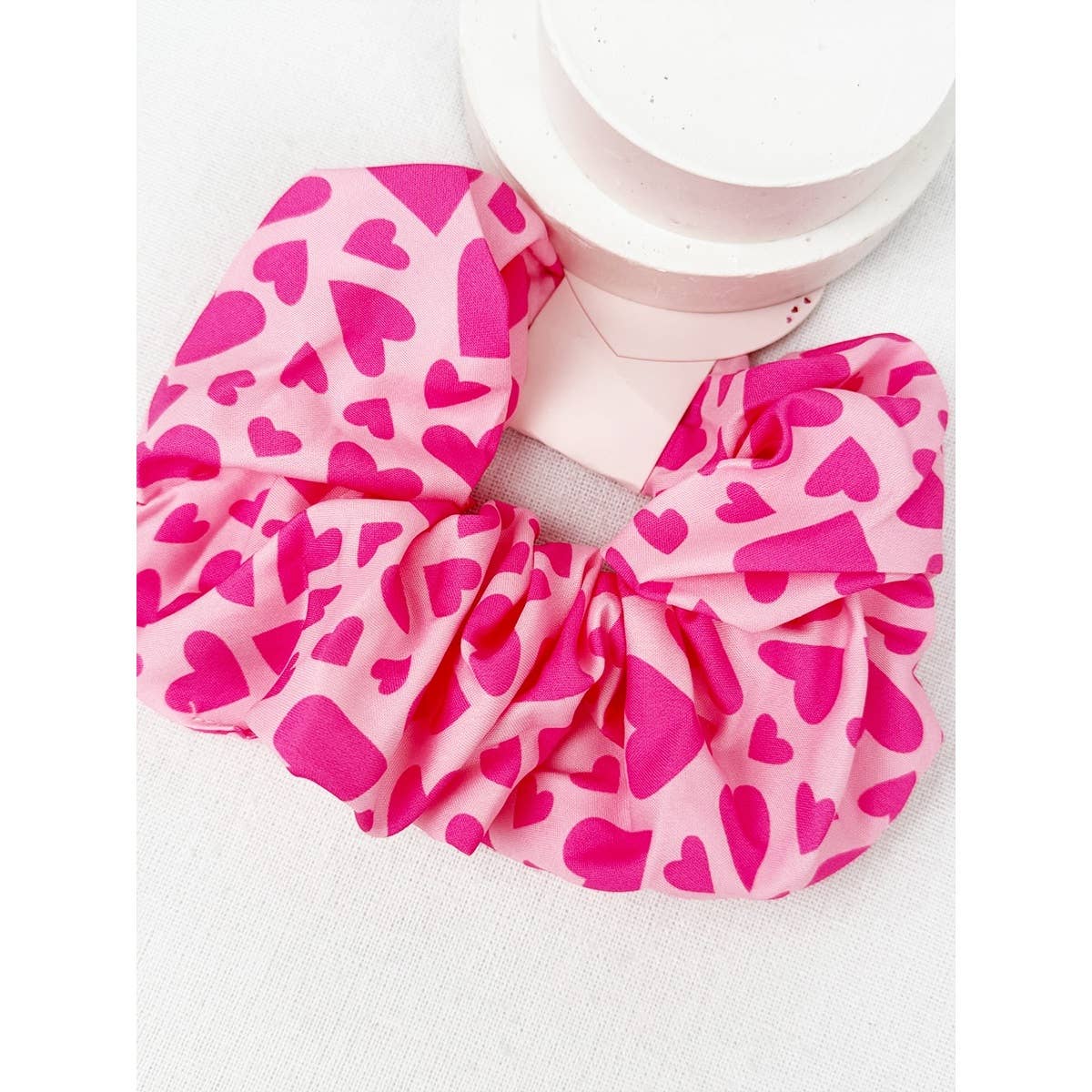 Mix Heart Pattern Jumbo Size Hair Scrunchies