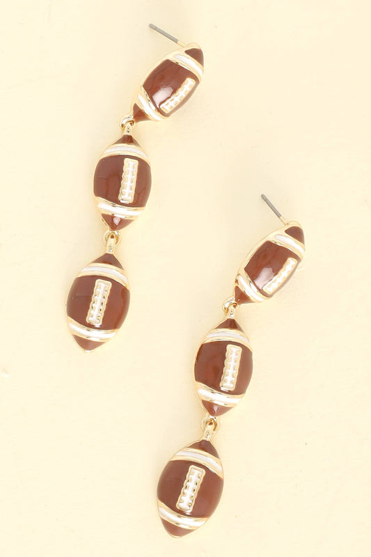 Game Day Football Post Dangle Earrings