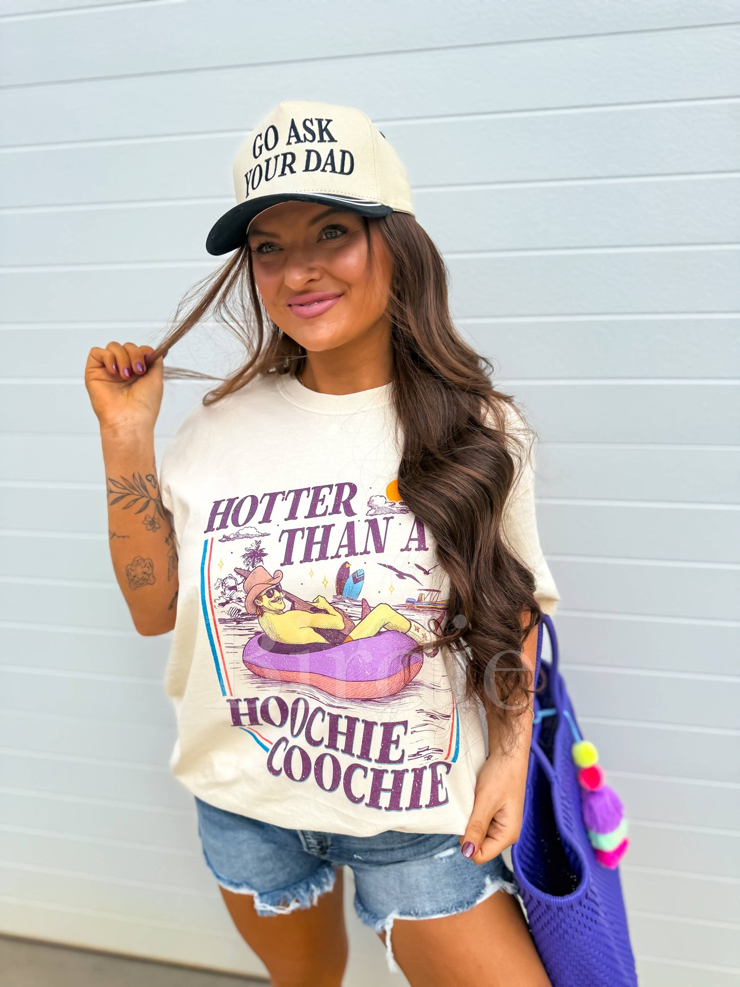 Hotter Than A Hoochie Graphic Tee on Ivory