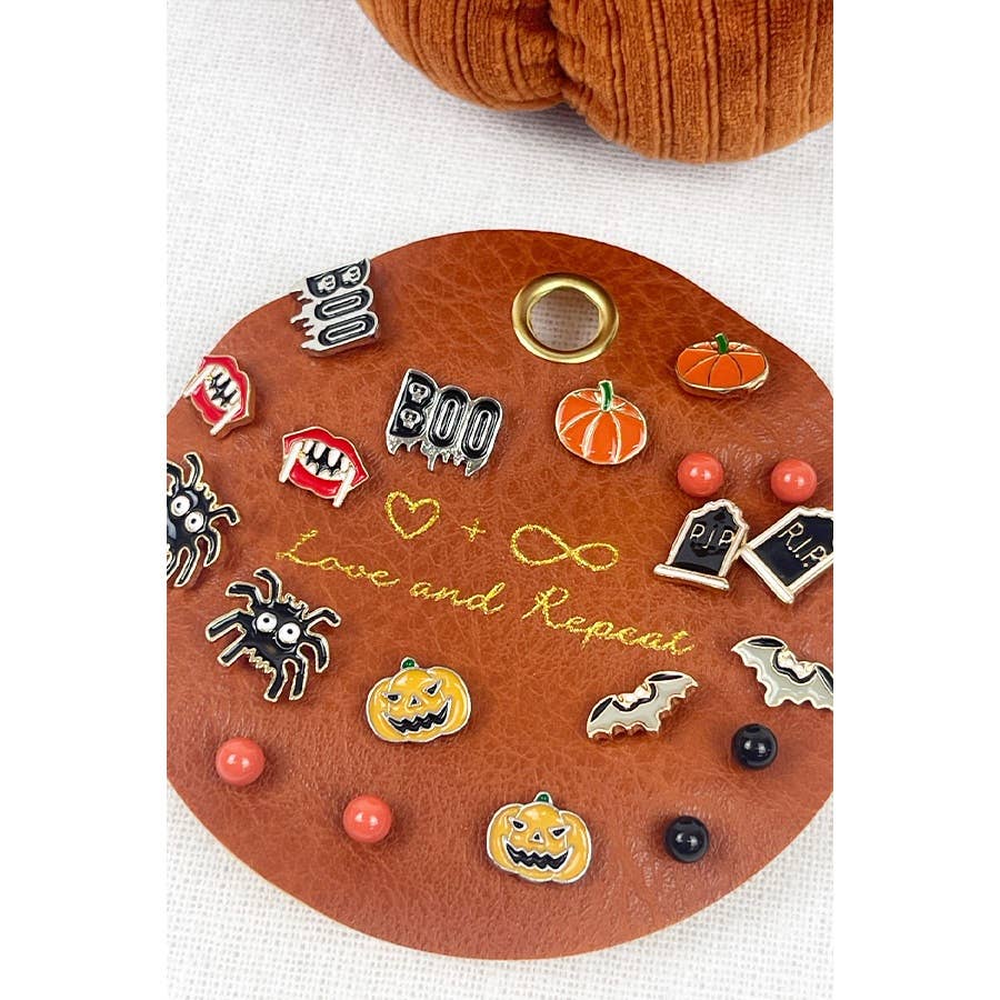 Premium Quality 10 Pairs Halloween Earrings on PU