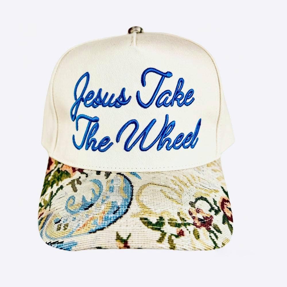 Floral Tapestry Baseball Cap Slogan Embroidery Cap
